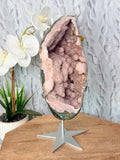 Large Botryoidal Pink Amethyst Geode with Jasper