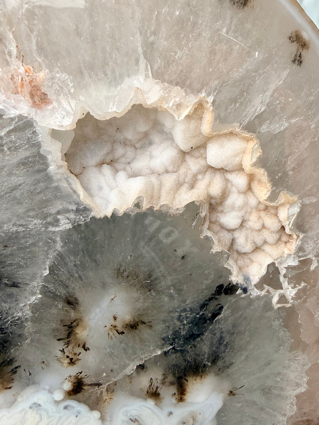 Rutilated, Dendritic Agate slab