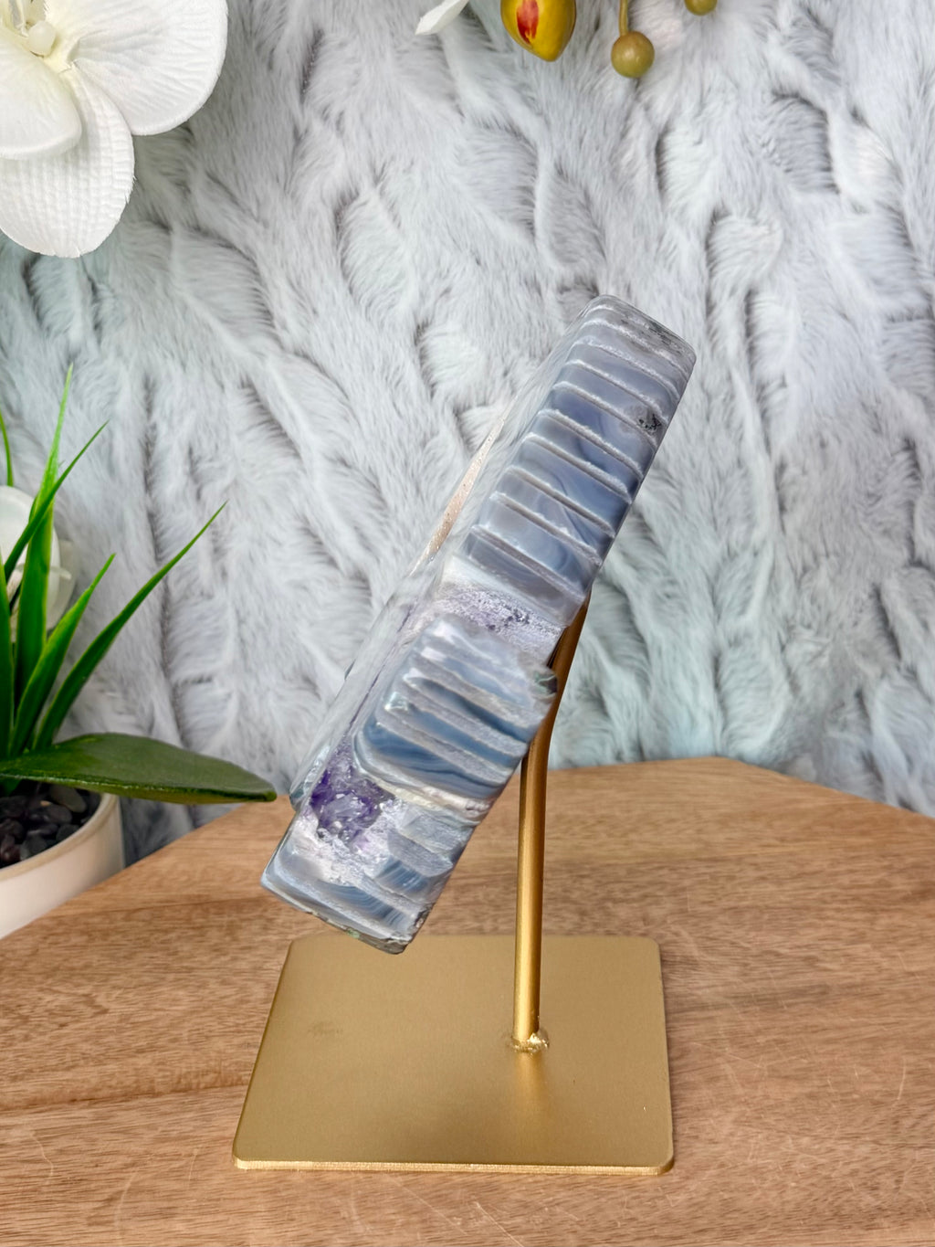 Amethyst Agate Fish Carving