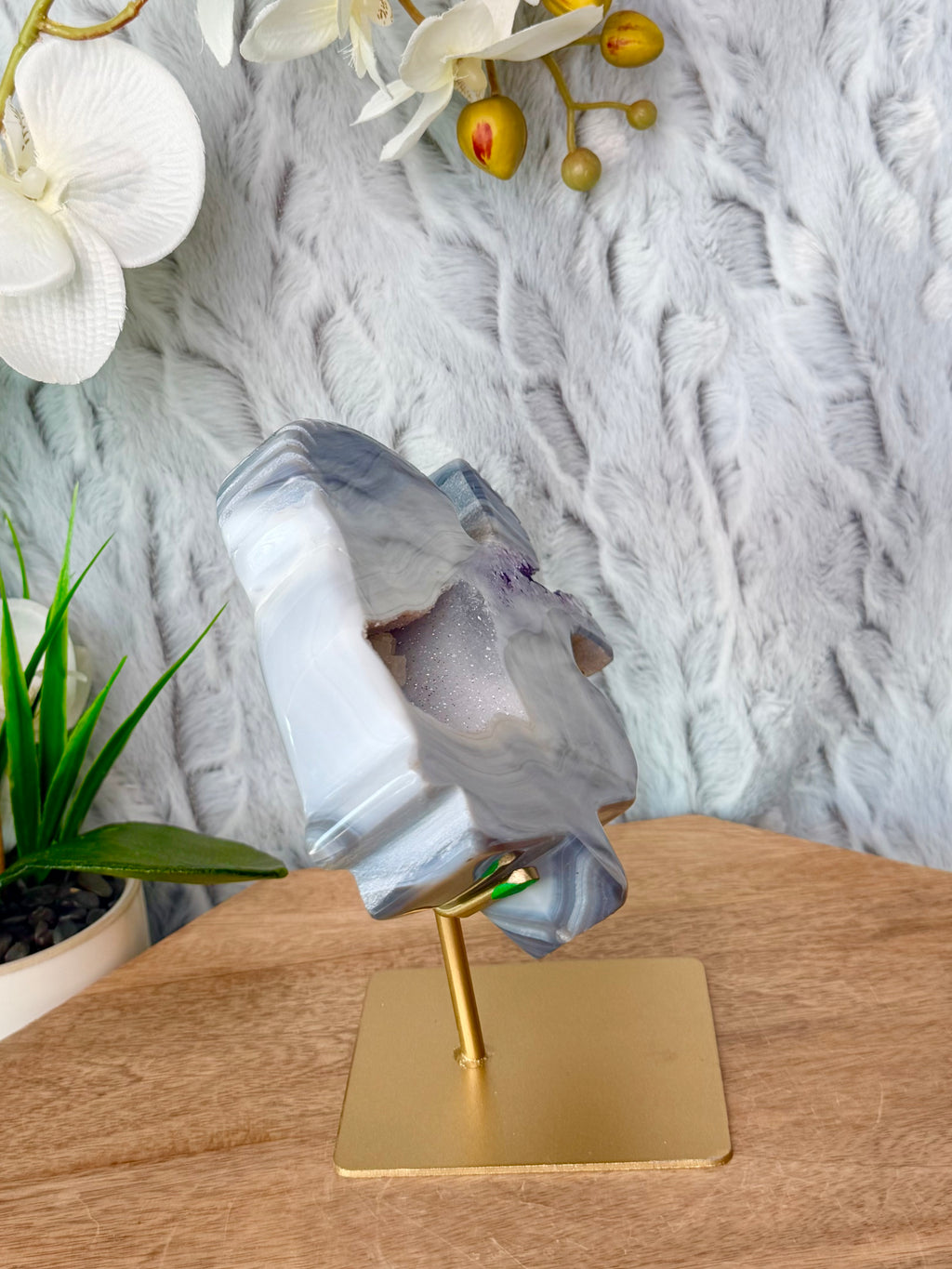 Amethyst Agate Fish Carving