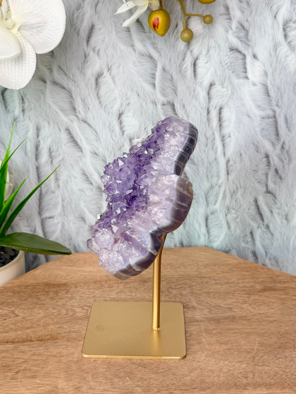 Amethyst Agate Fish Carving