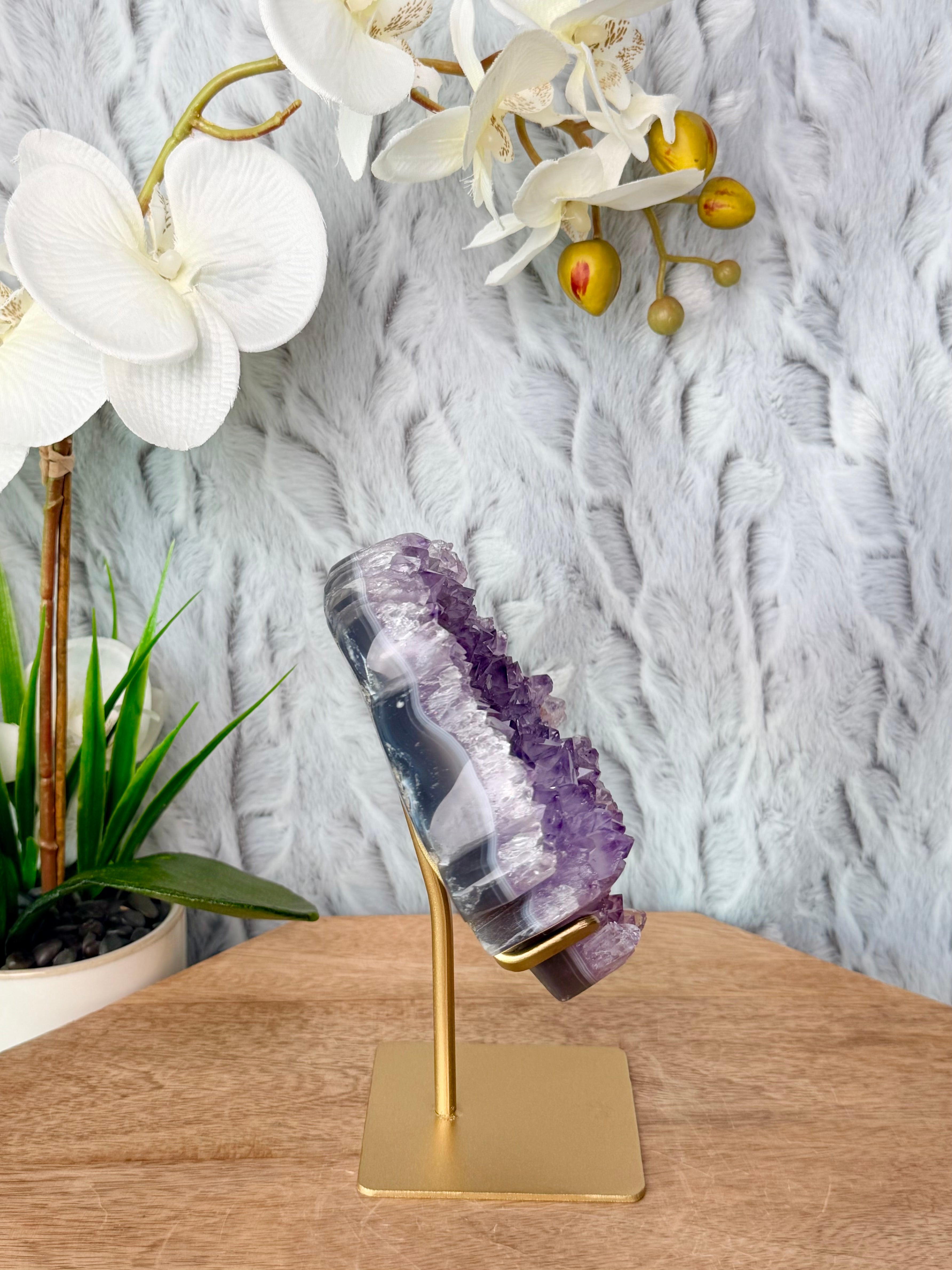 Amethyst Agate Fish Carving