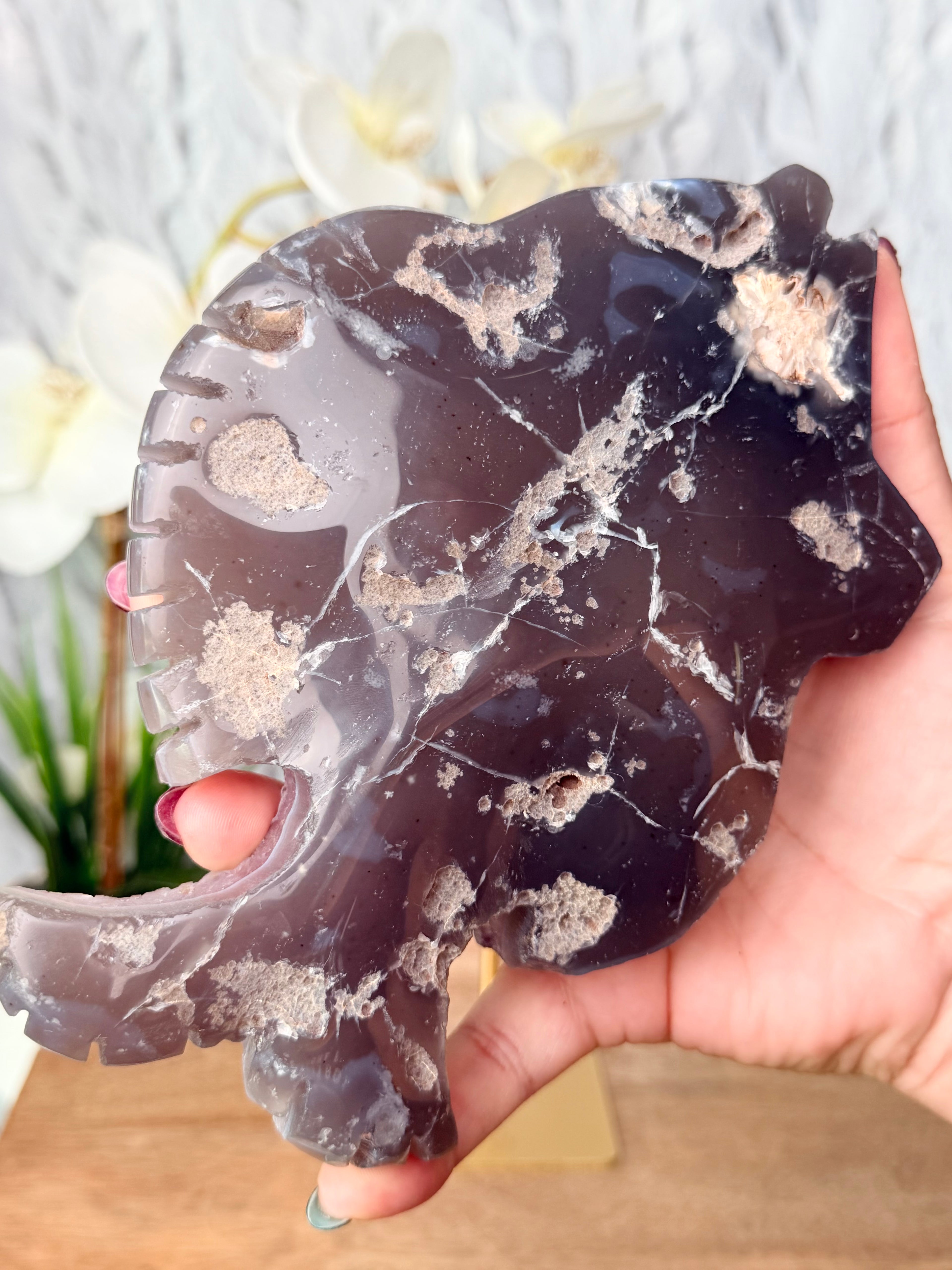 Amethyst Agate Fish Carving