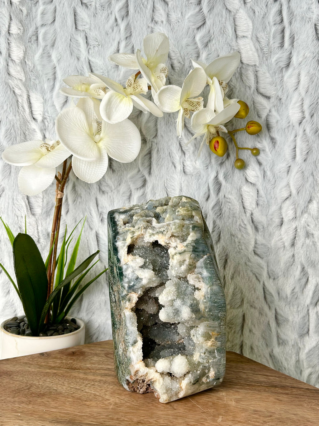 HQ Green Amethyst Agate Freeform