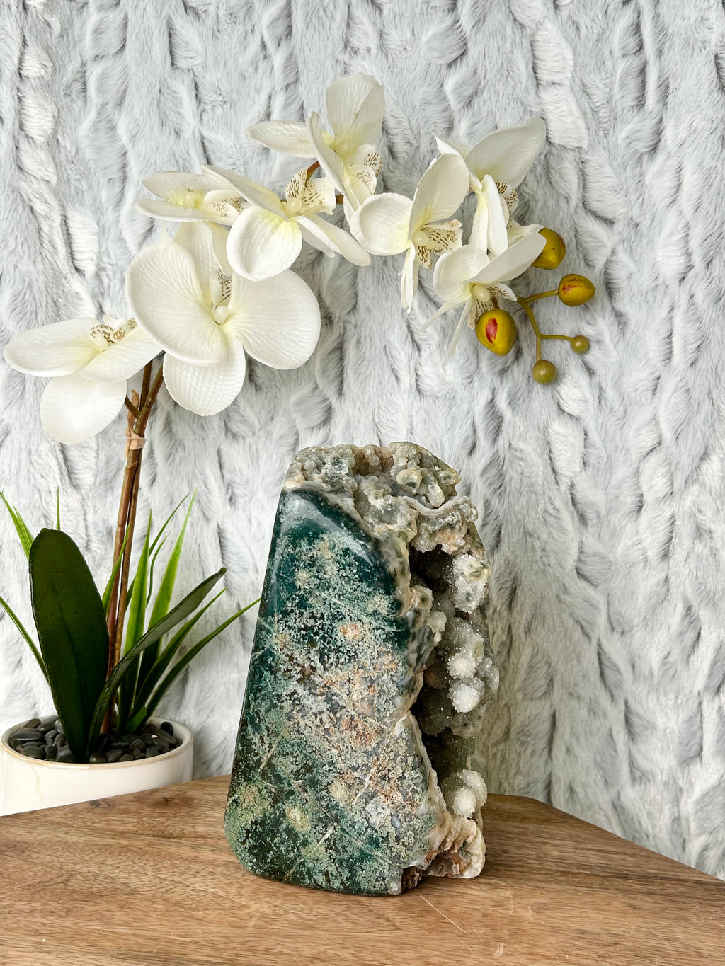 HQ Green Amethyst Agate Freeform