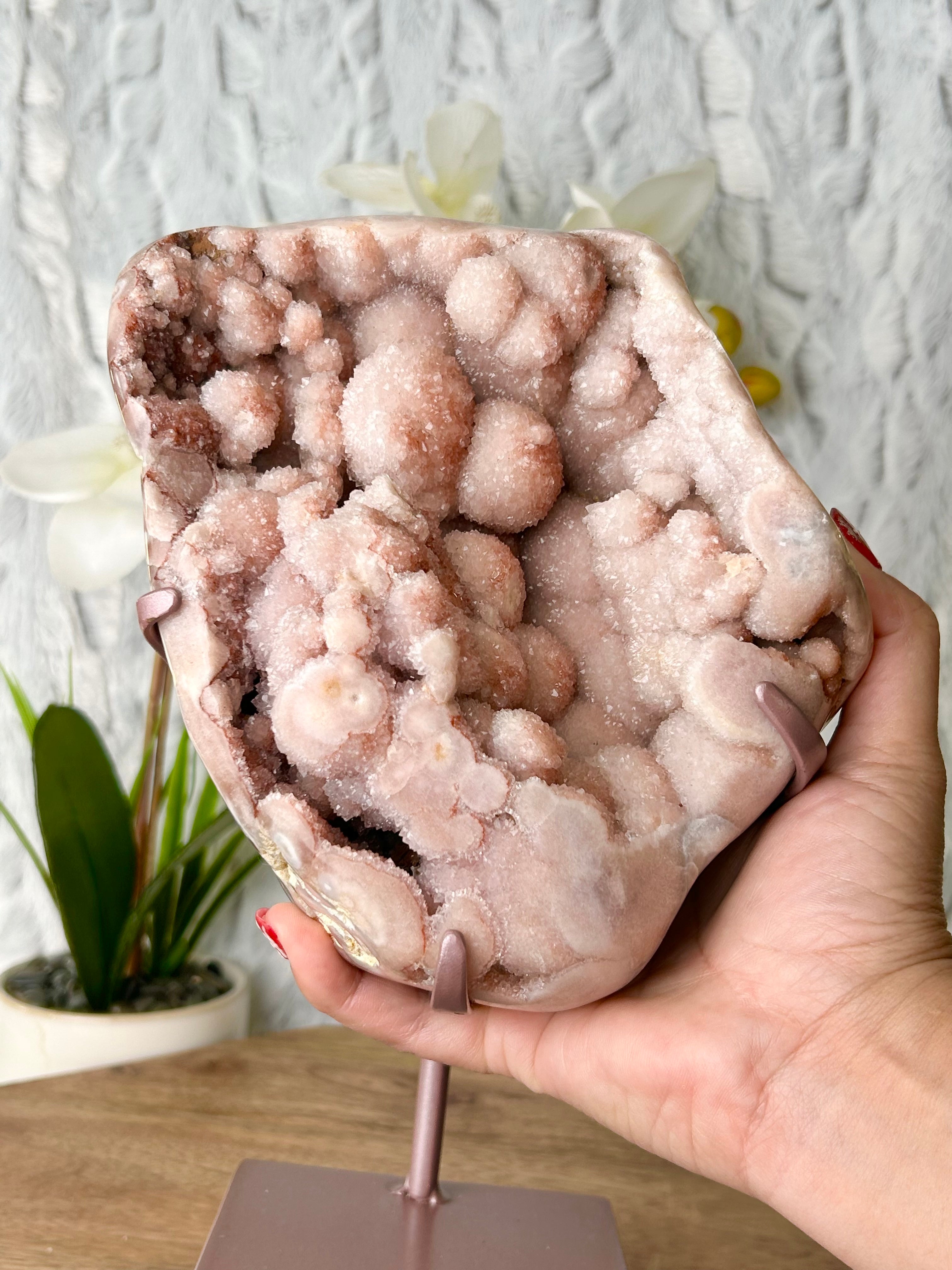 HQ Botryoidal Pink Amethyst Freeform