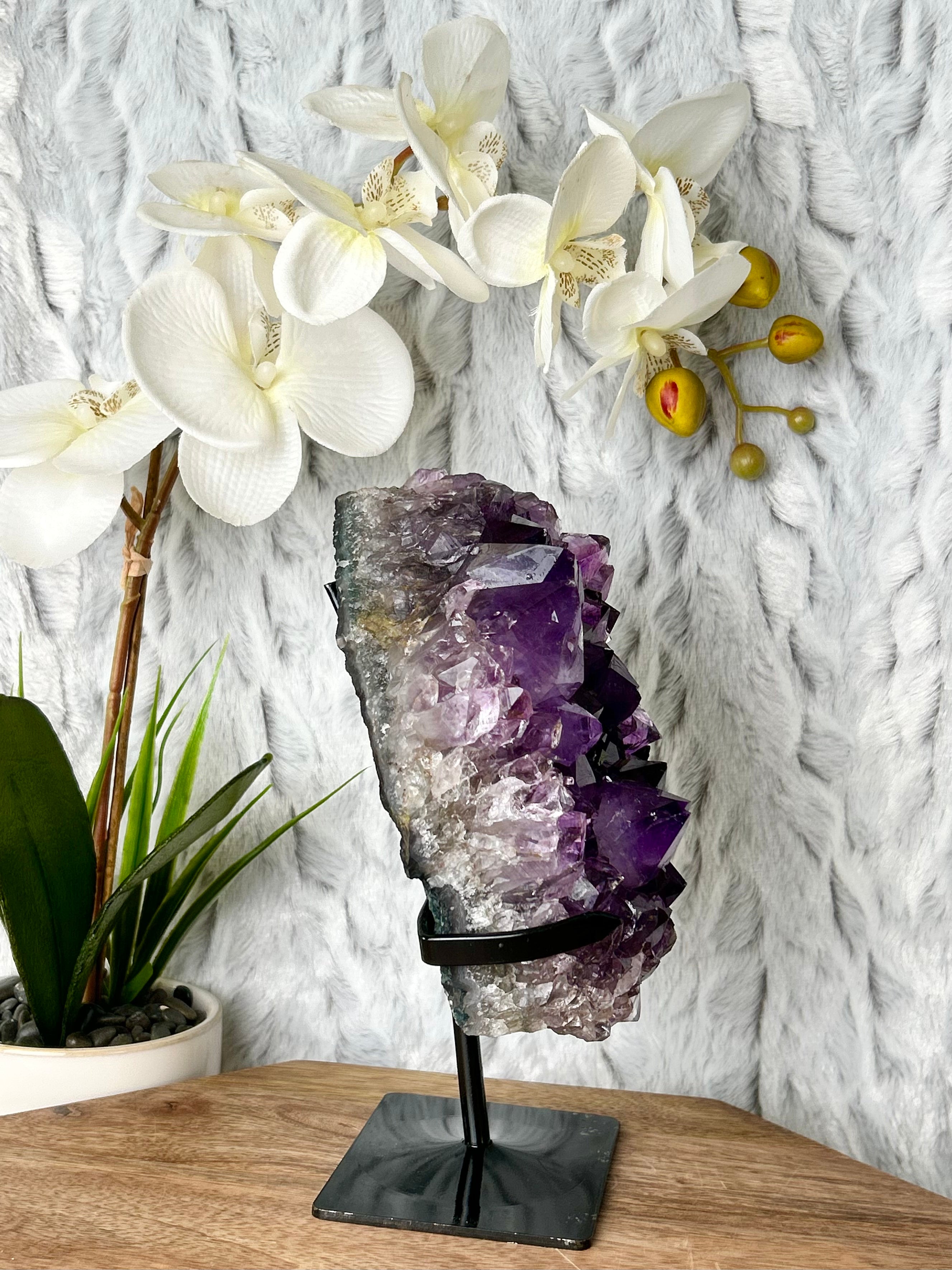 Deep Purple Amethyst cluster