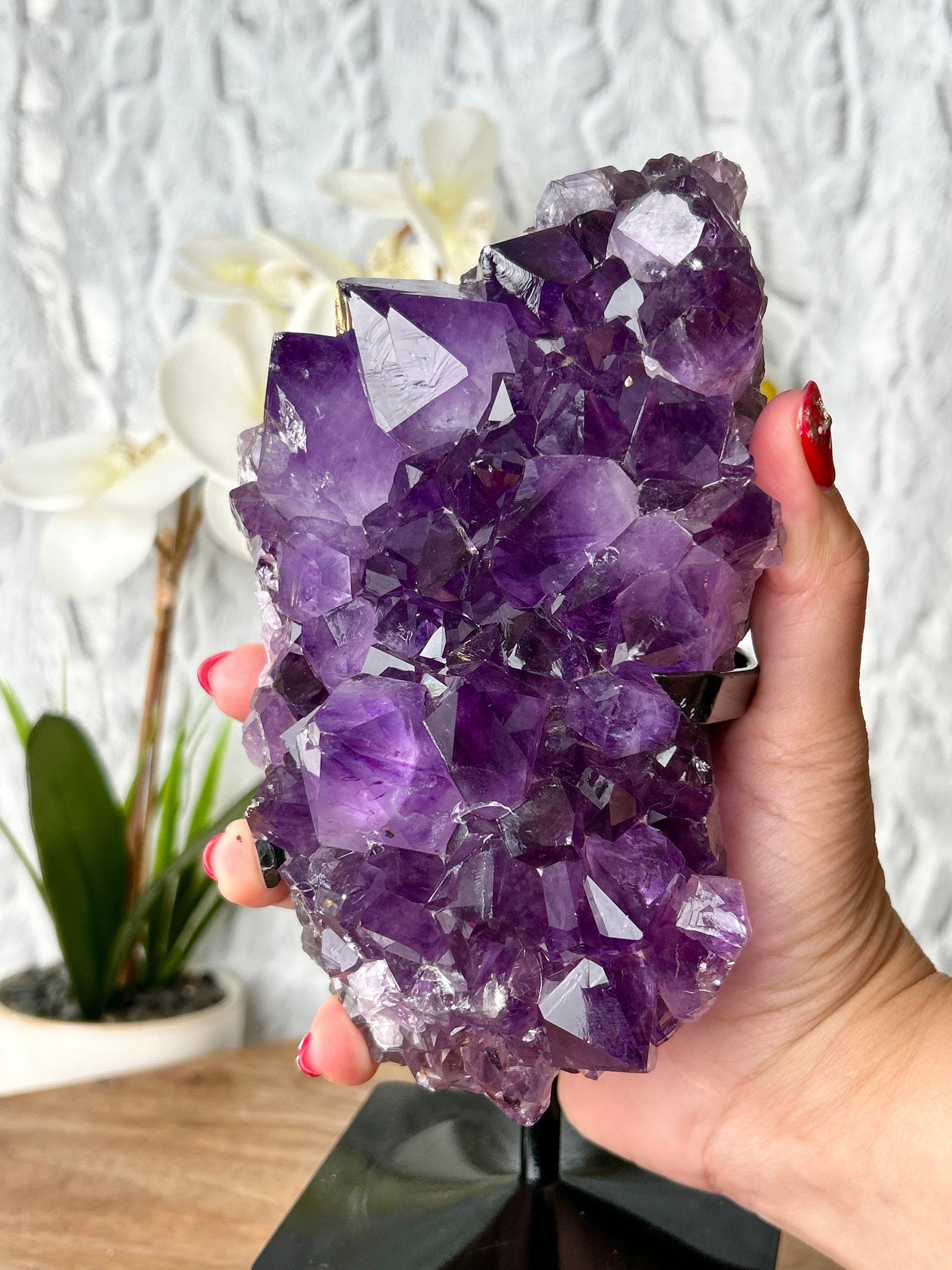 Deep Purple Amethyst cluster