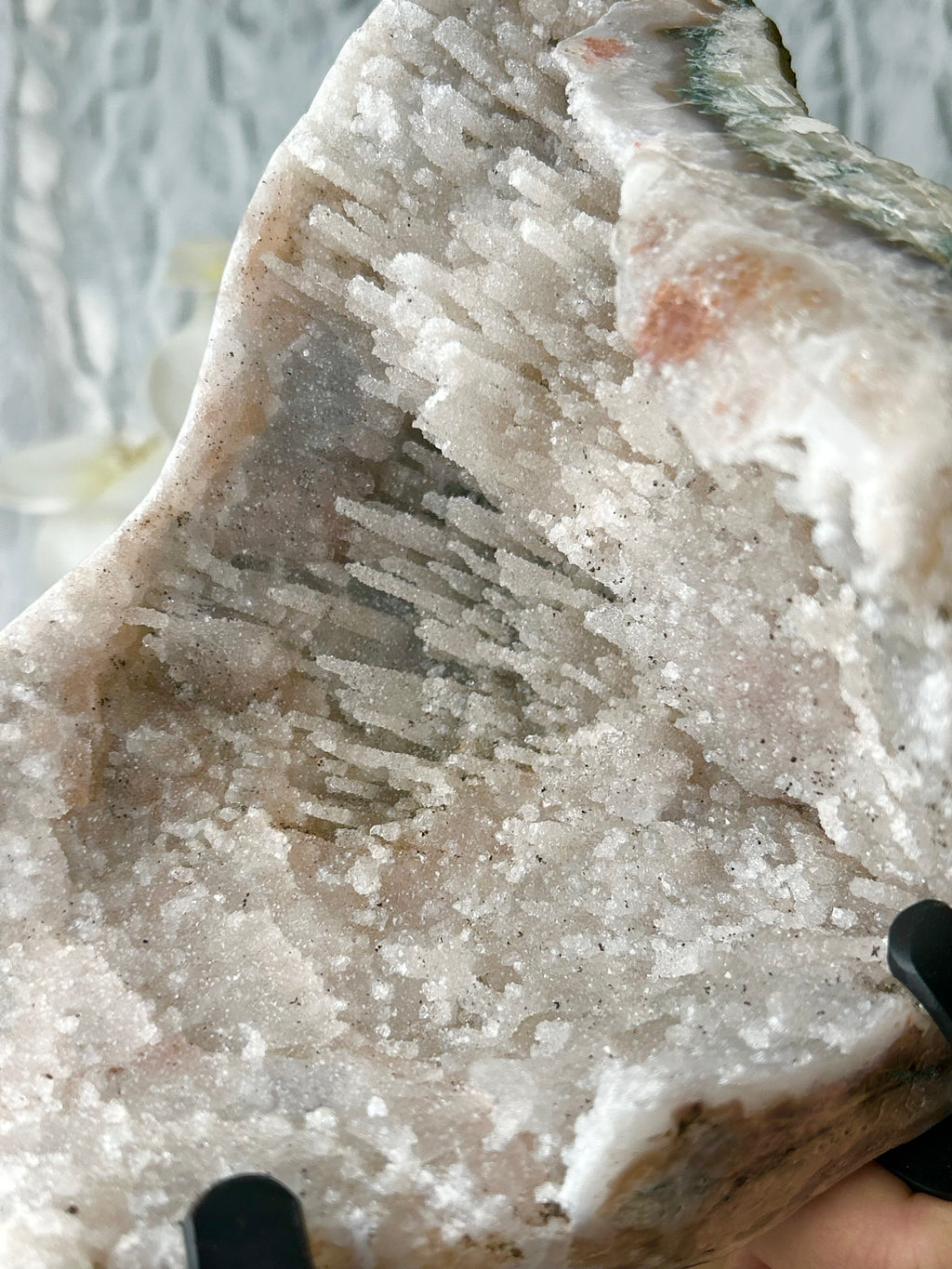 Stalactite shower Amethyst on spinning stand