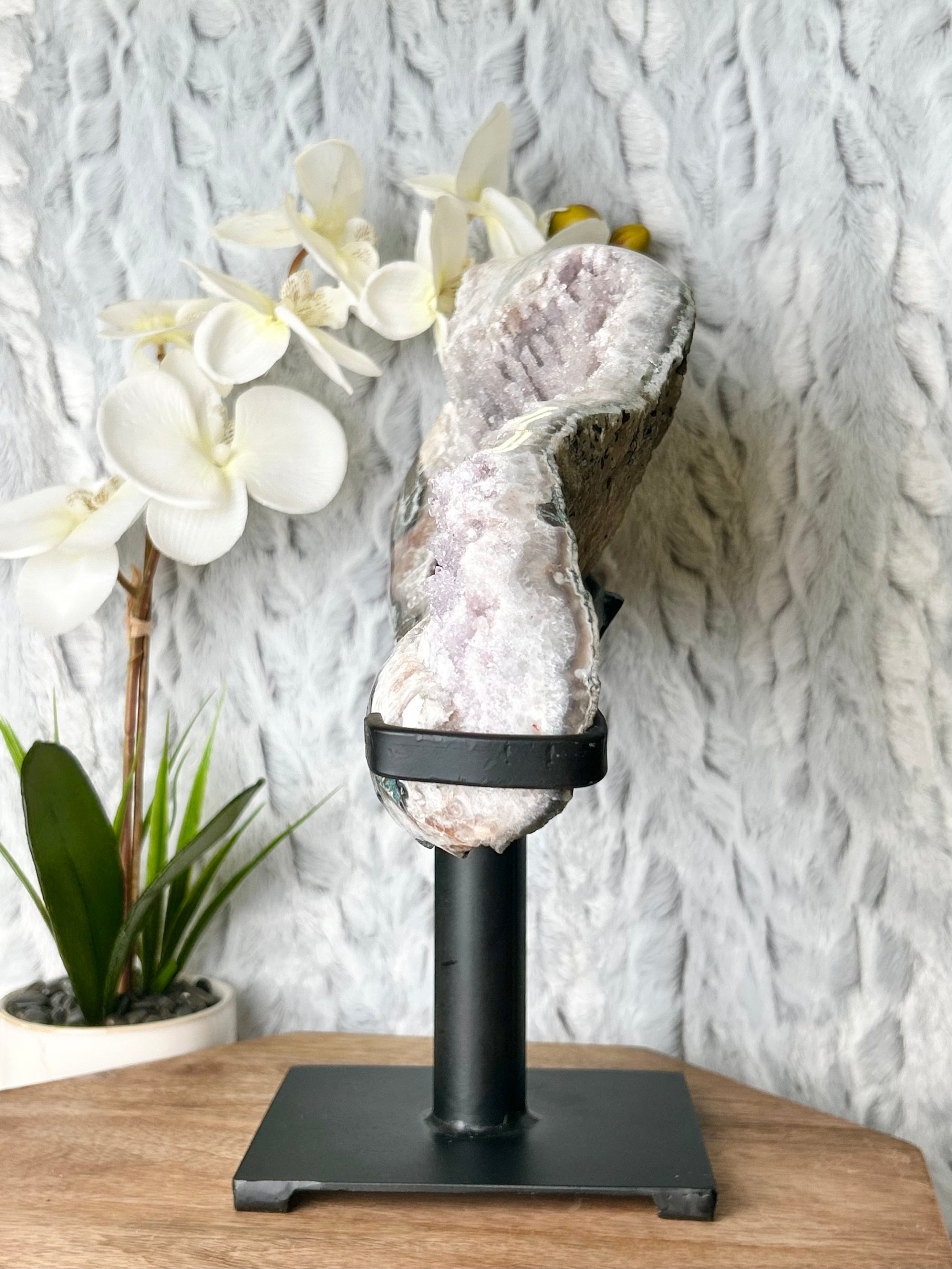 Large Stalactite Amethyst on spinning stand