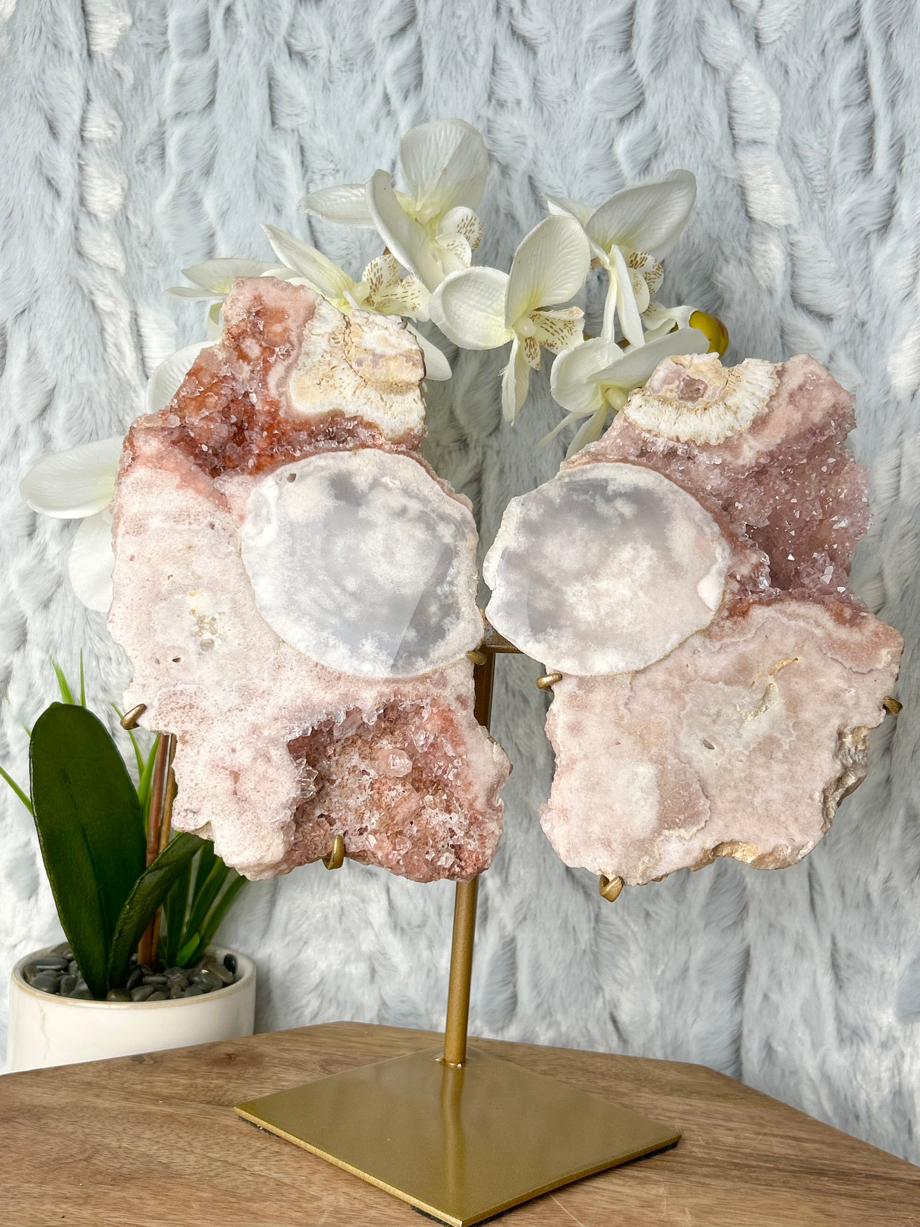 Pink Amethyst slab Butterfly Wings