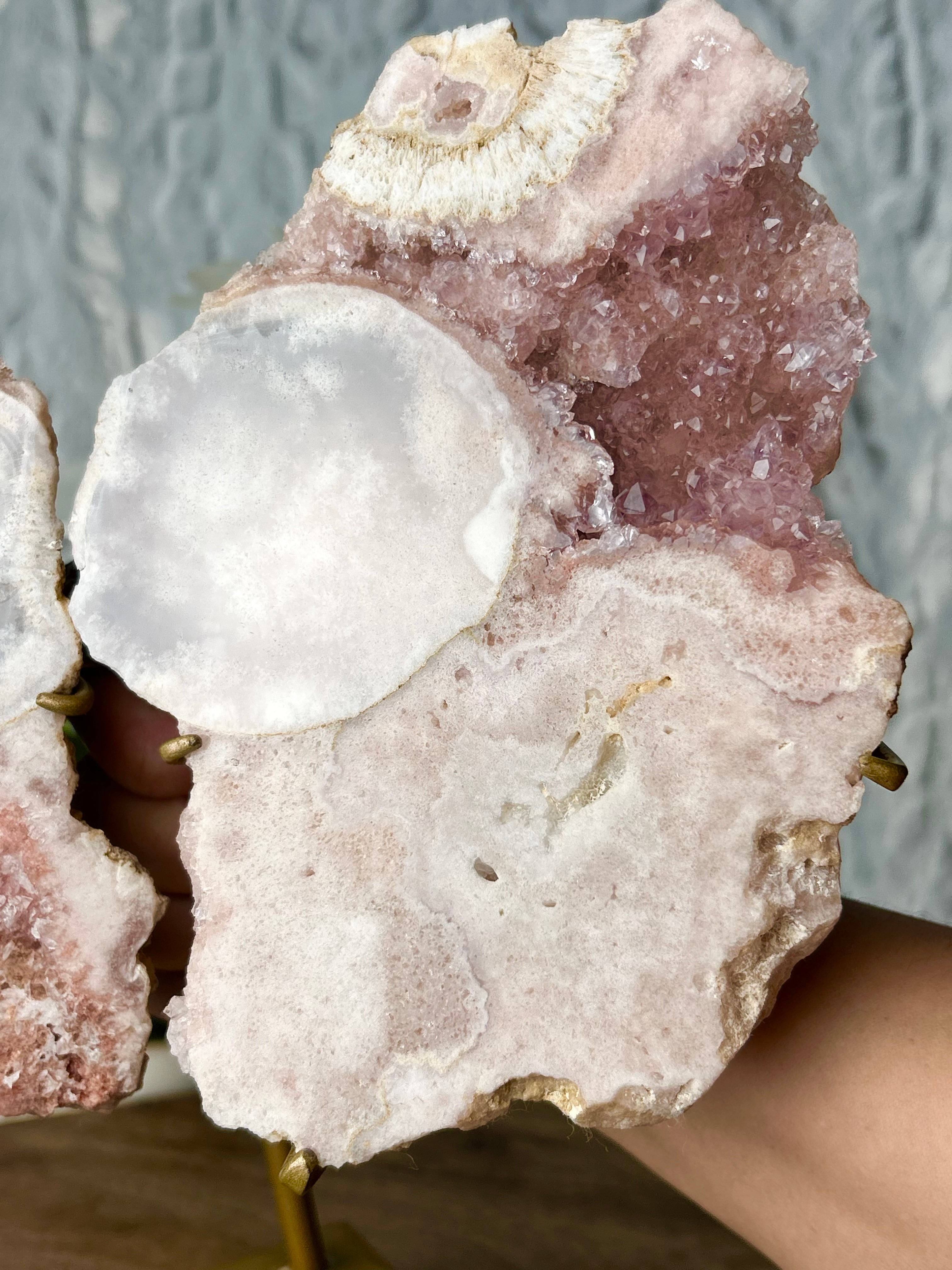 Pink Amethyst slab Butterfly Wings