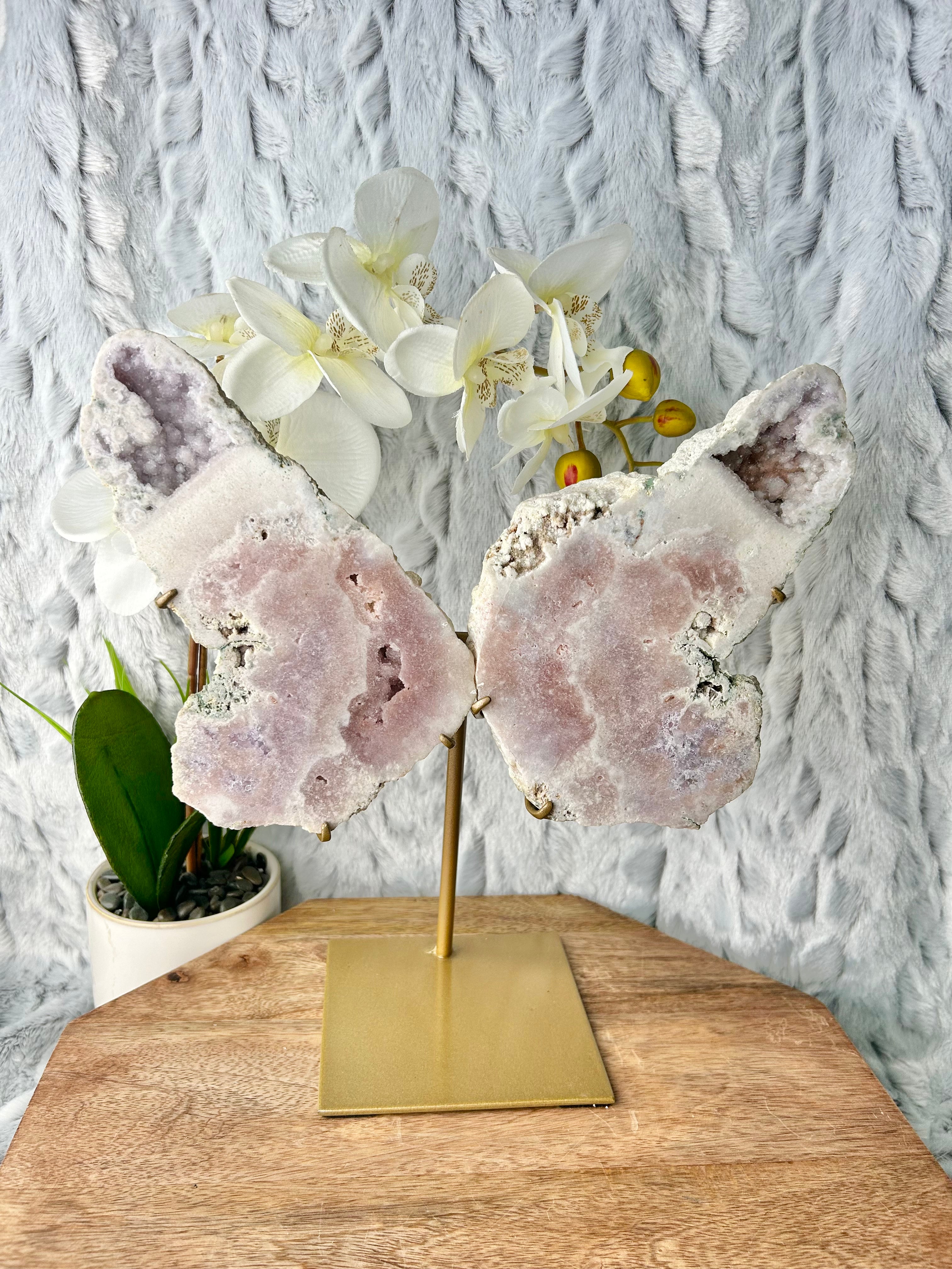 Pink Amethyst Butterfly Wings