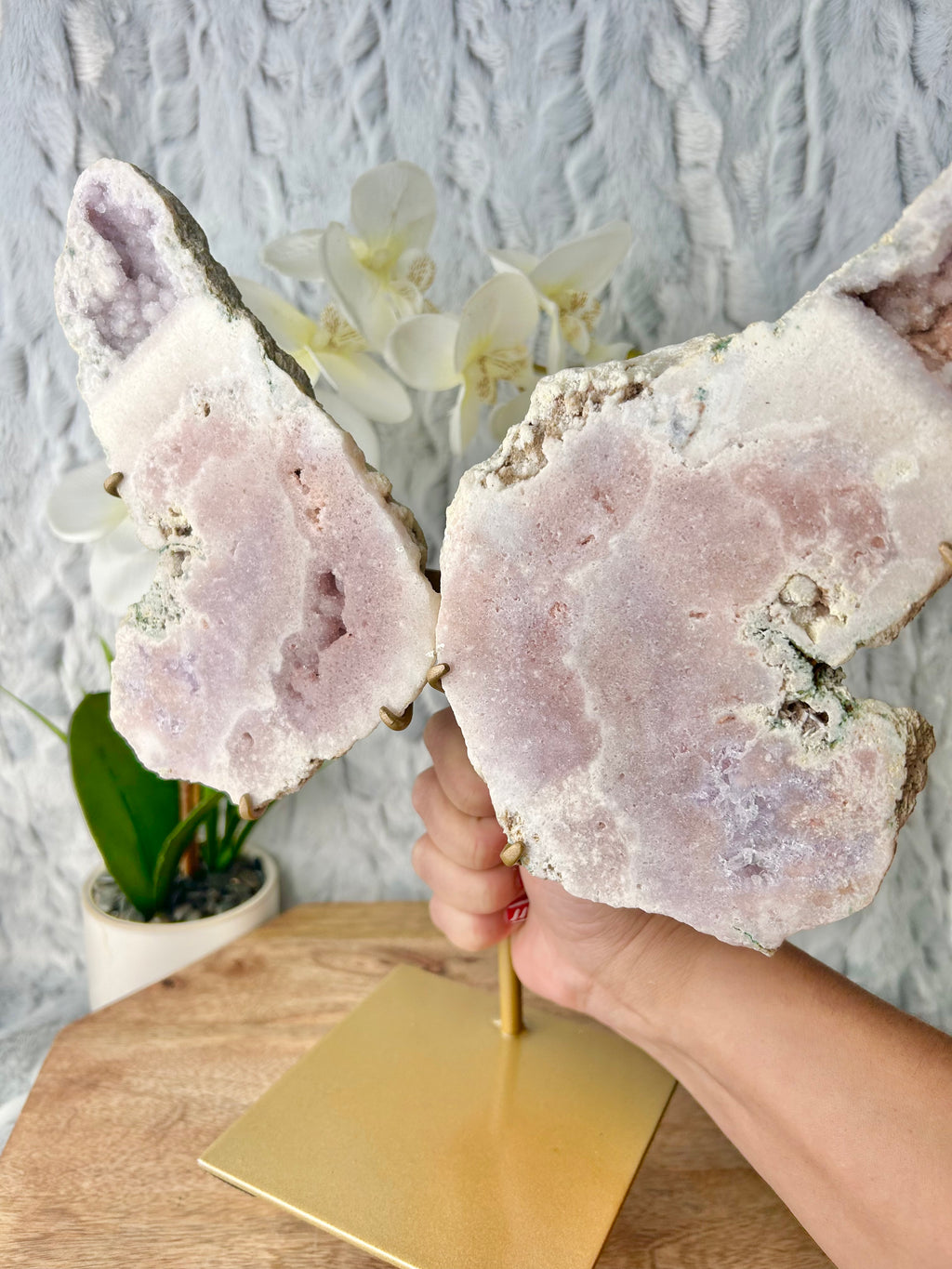 Pink Amethyst Butterfly Wings