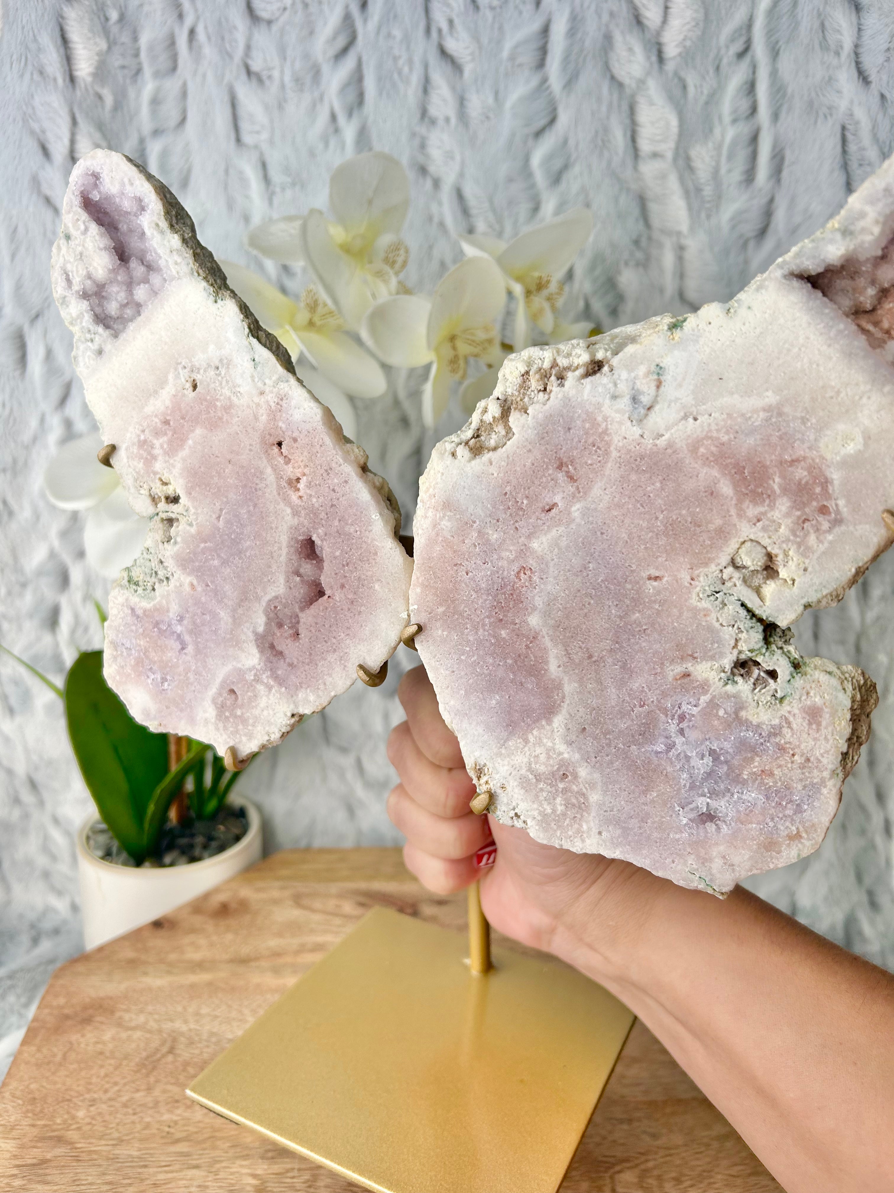 Pink Amethyst Butterfly Wings