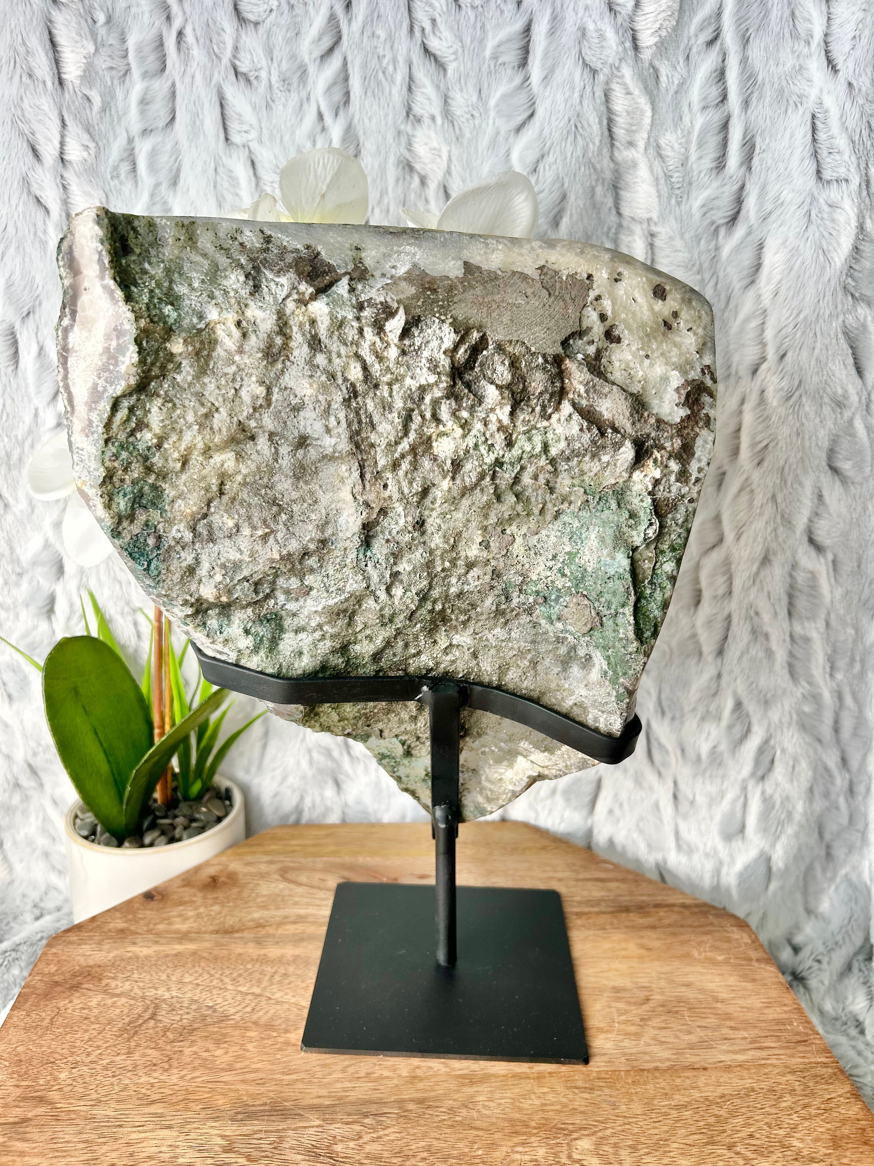 Pink Amethyst with Rainbow druze