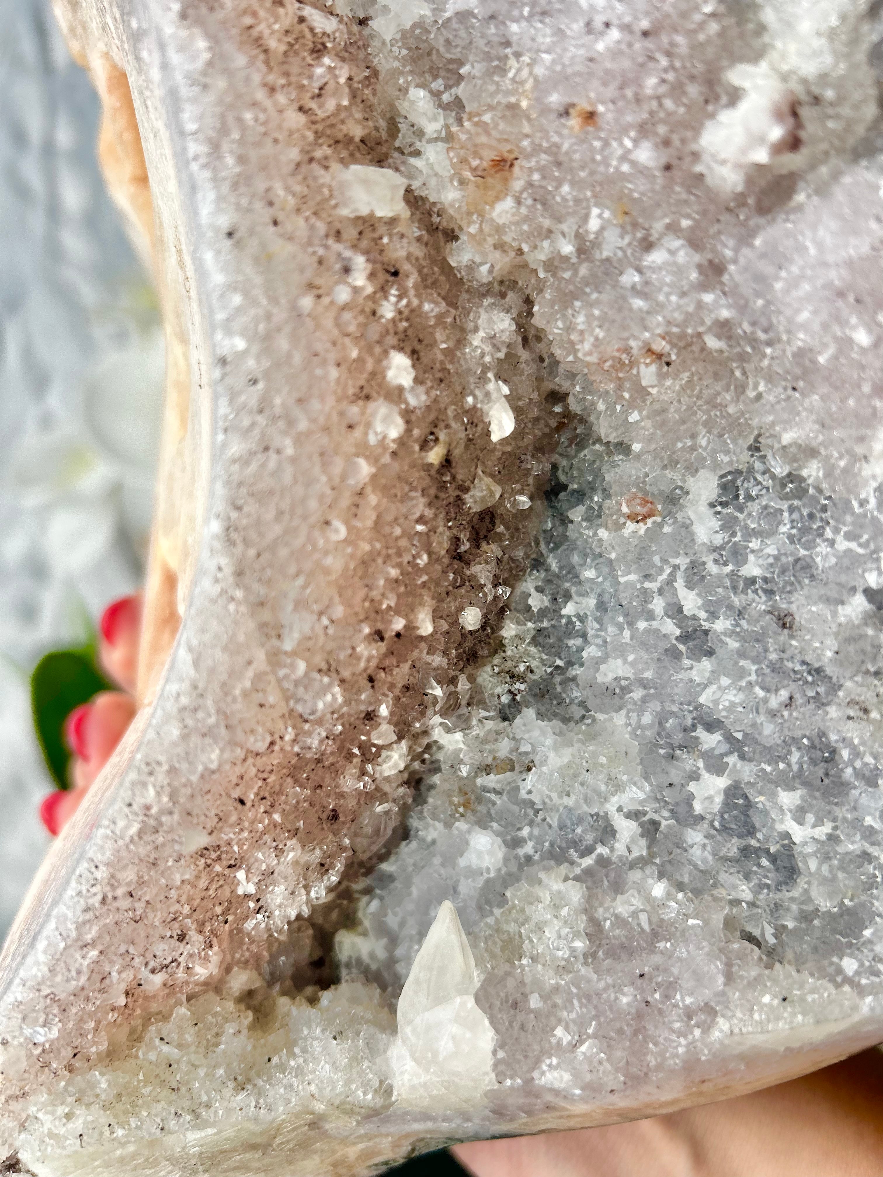 Pink Amethyst with Rainbow druze