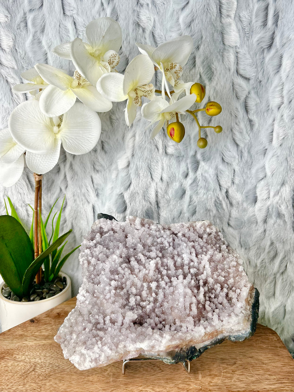 Stalactite shower Amethyst slab