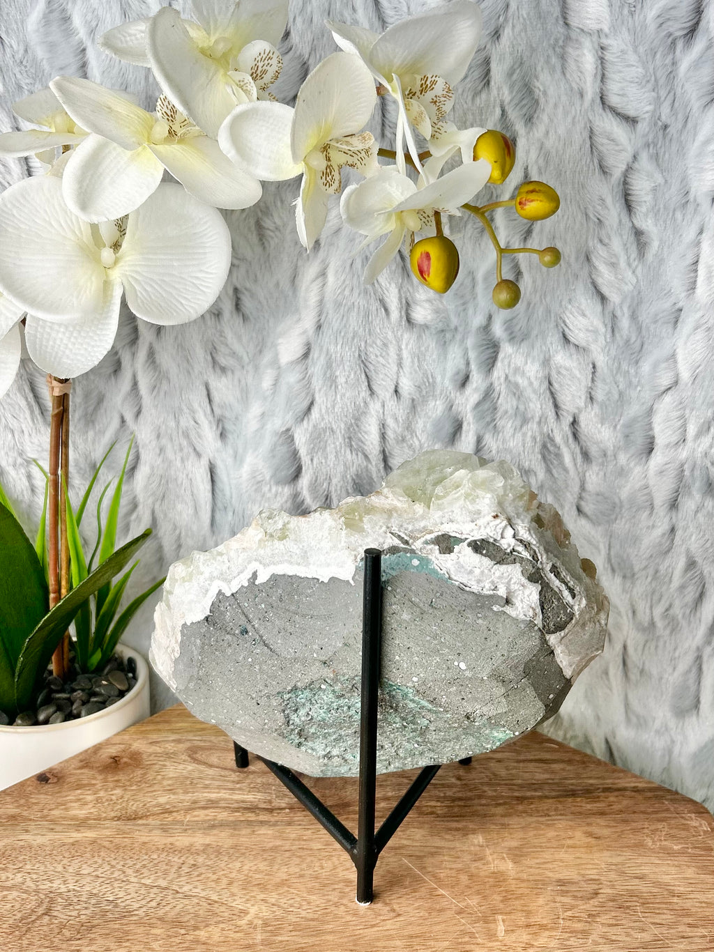 Large Green Apophyllite and Stilbite Cluster
