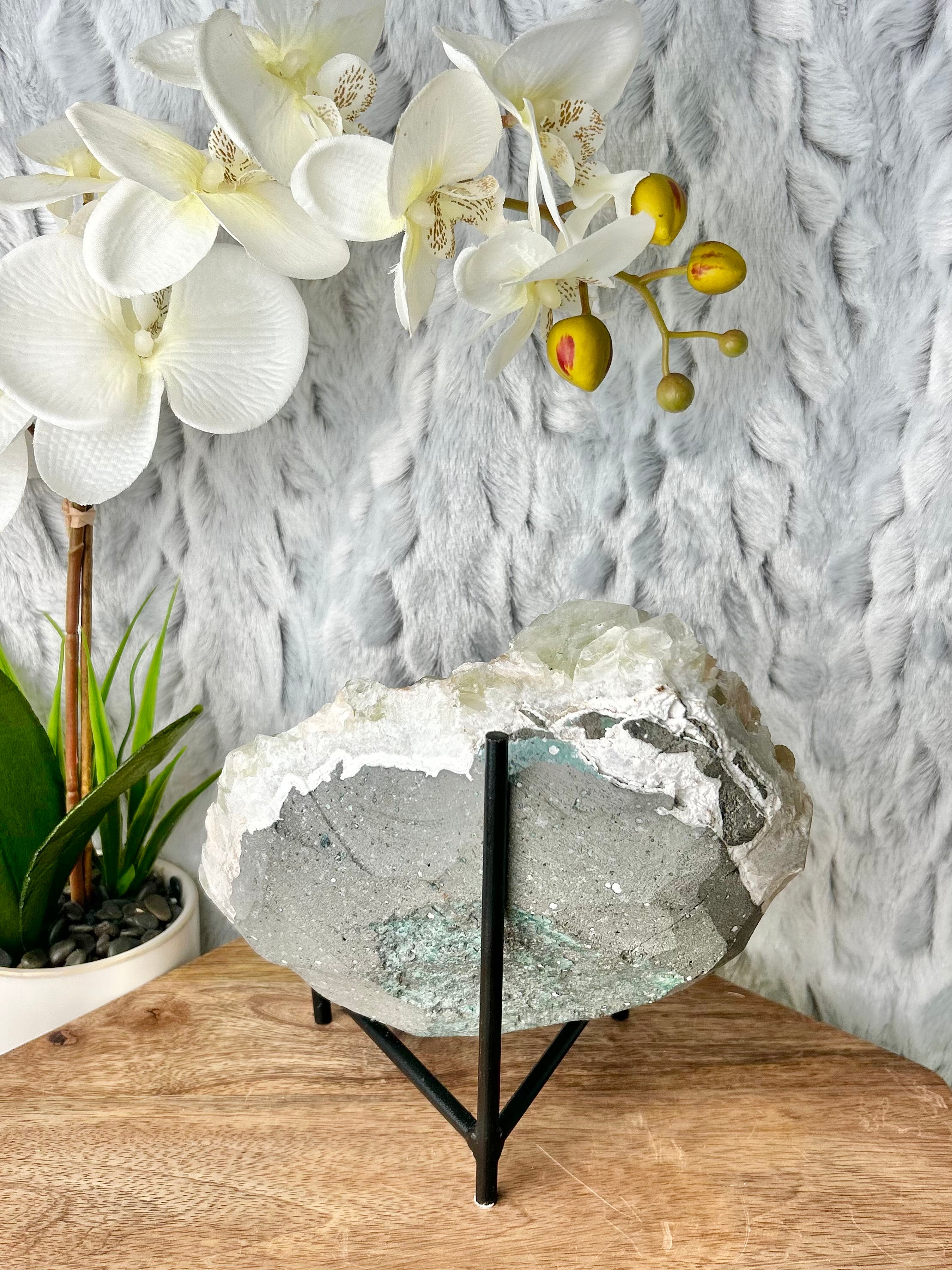 Large Green Apophyllite and Stilbite Cluster