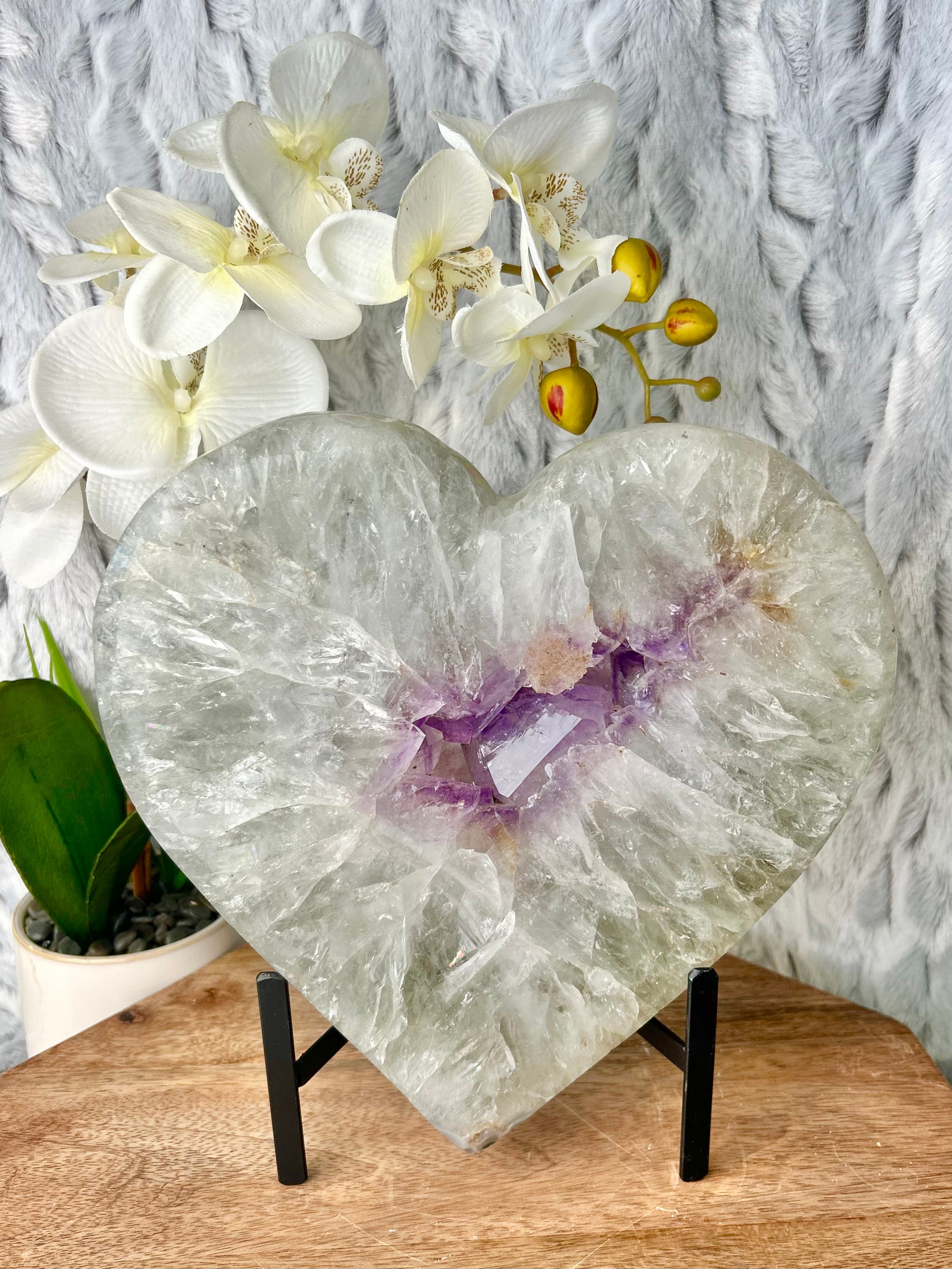 Large Amethyst Agate heart
