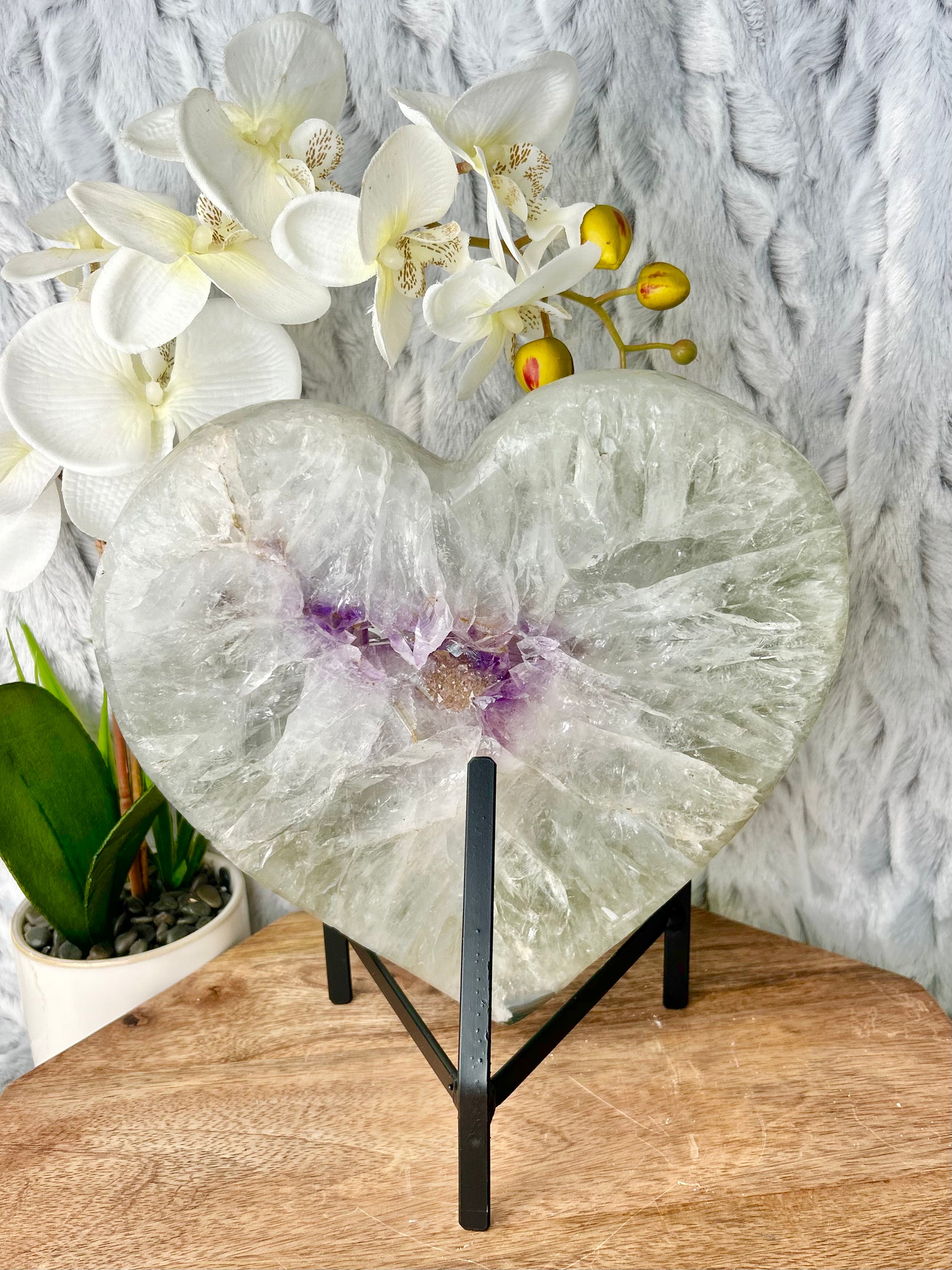 Large Amethyst Agate heart