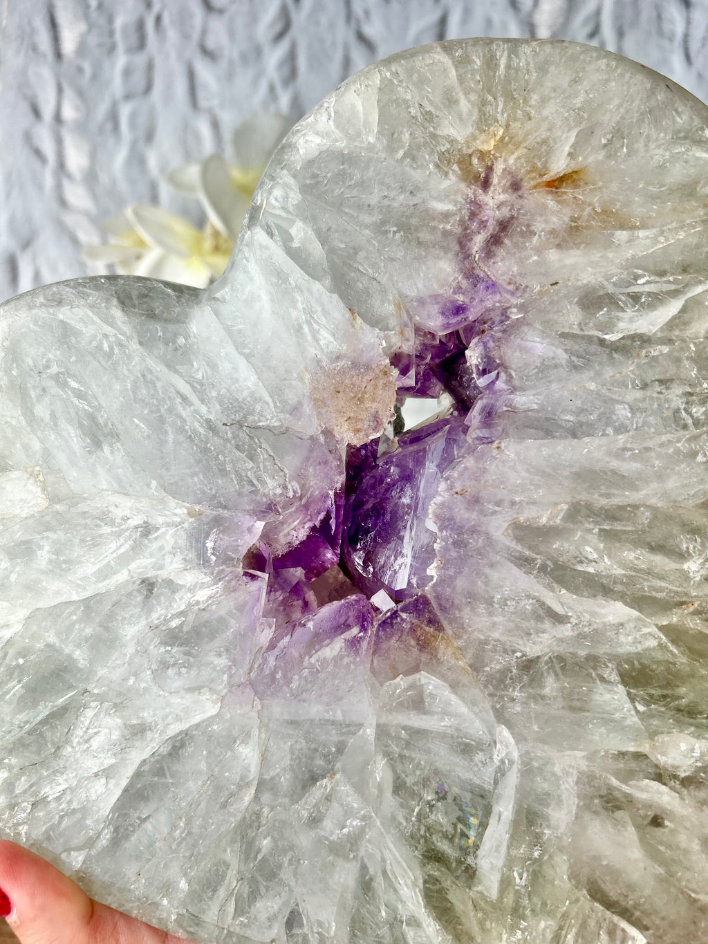 Large Amethyst Agate heart