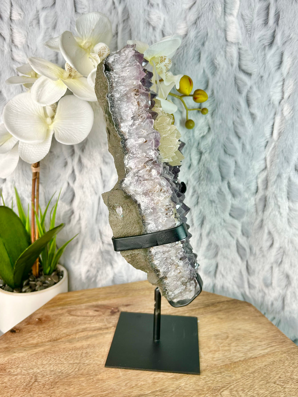 Sugar Amethyst with Sugar Calcite