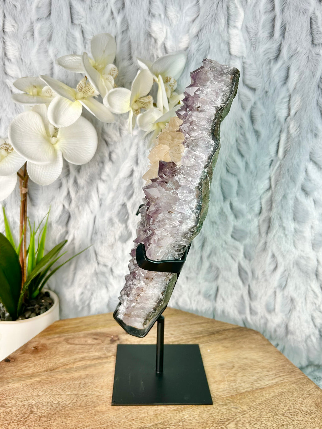 Sugar Amethyst with Sugar Calcite