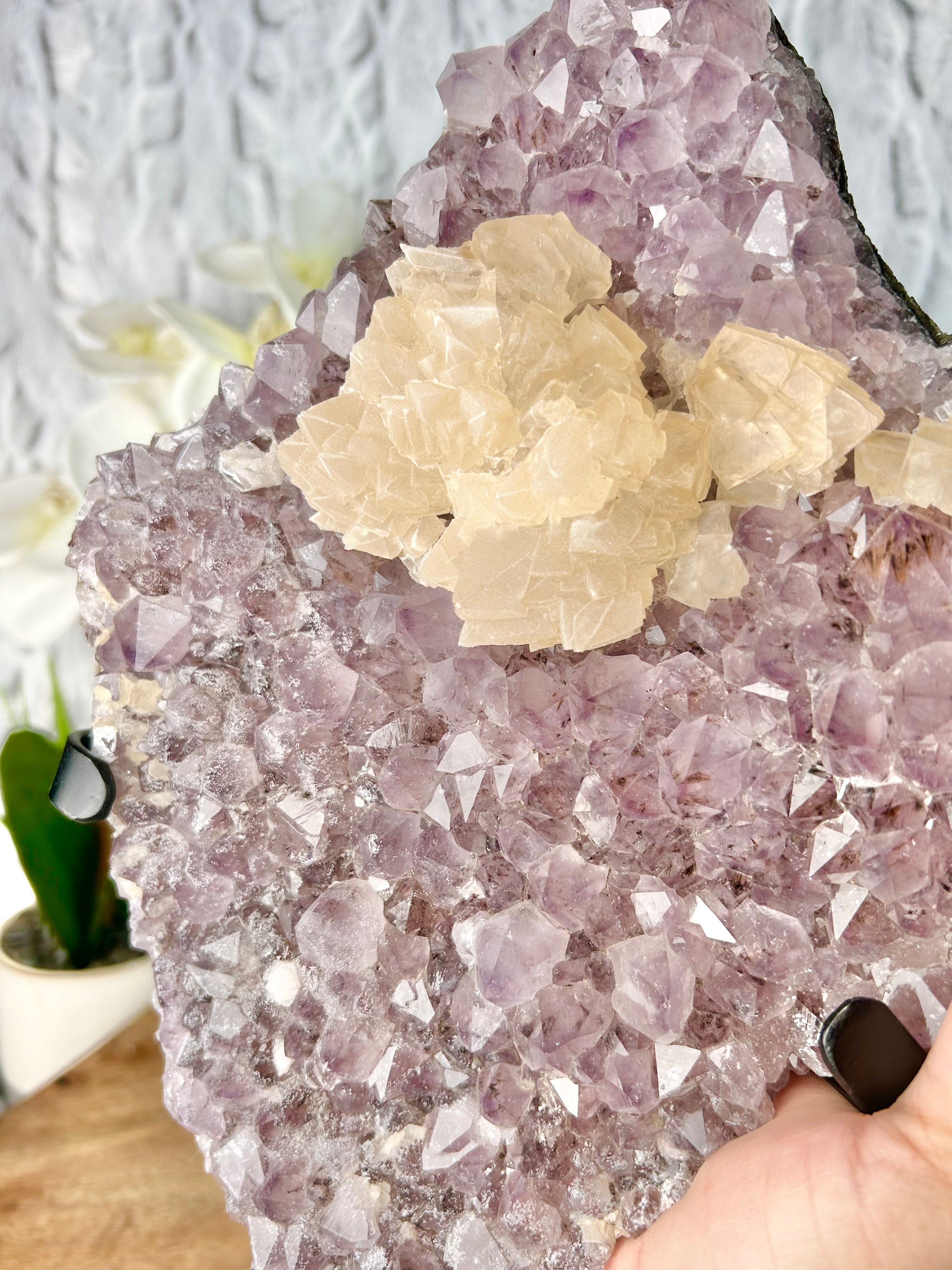 Sugar Amethyst with Sugar Calcite