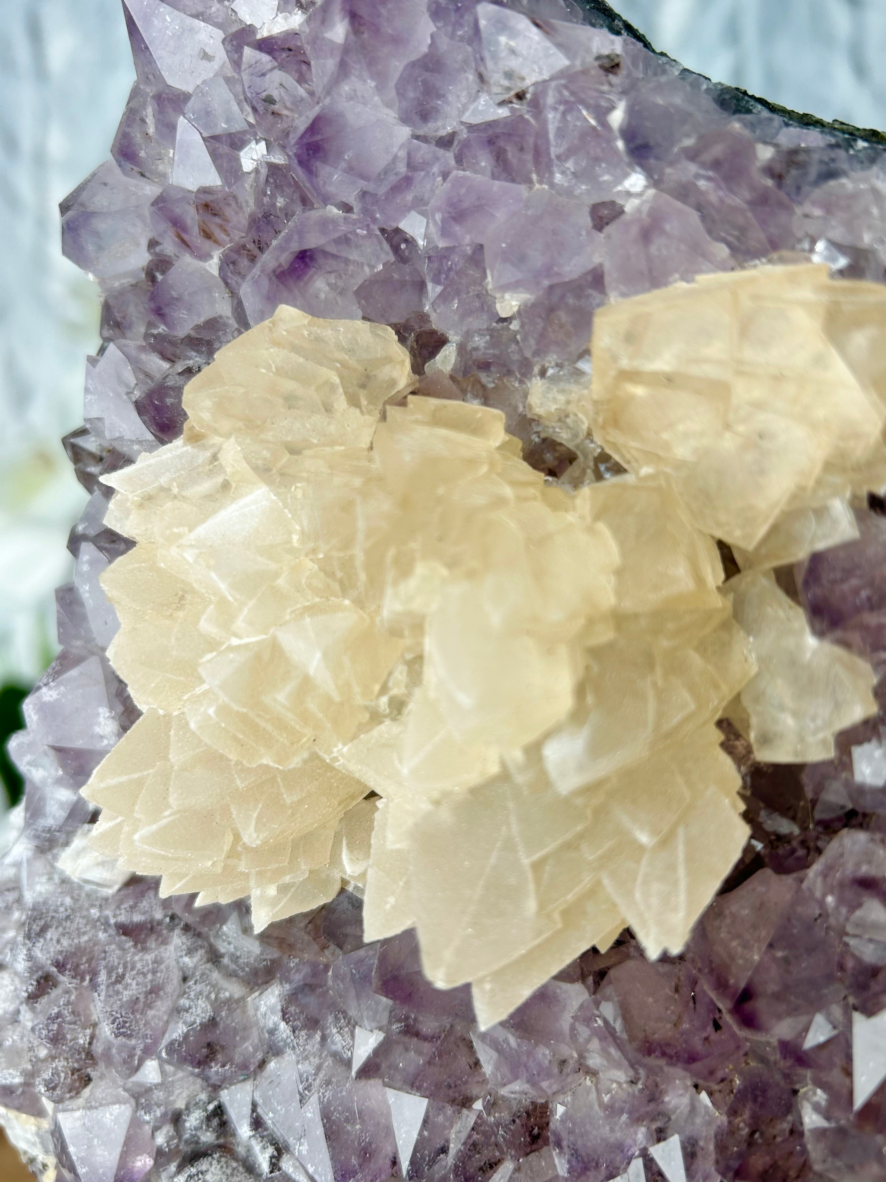 Sugar Amethyst with Sugar Calcite
