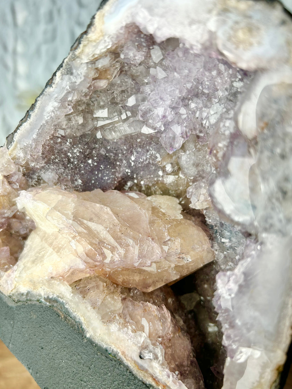 Amethyst Cathedral with Calcite