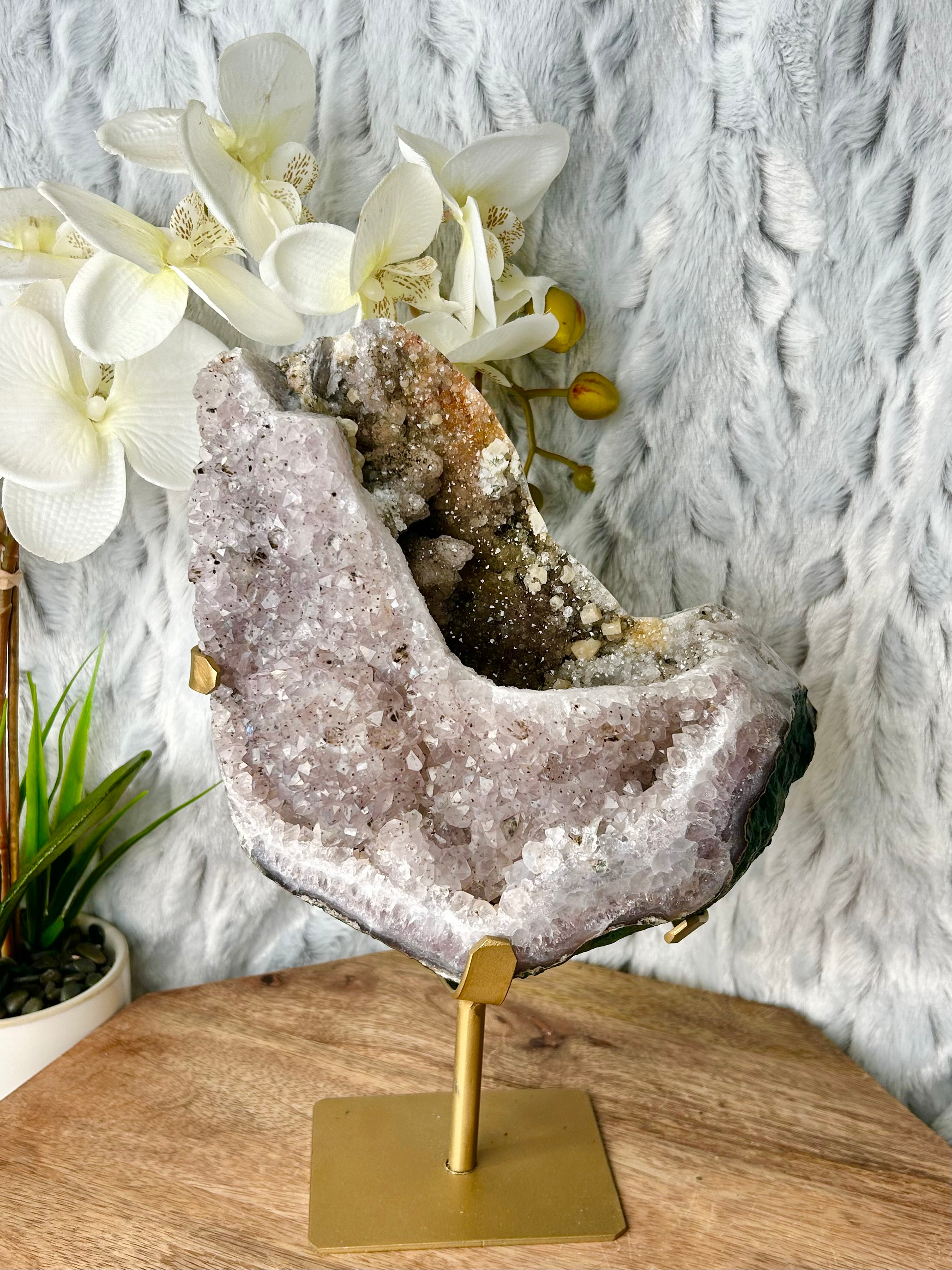 Amethyst Pocket Geode on stand