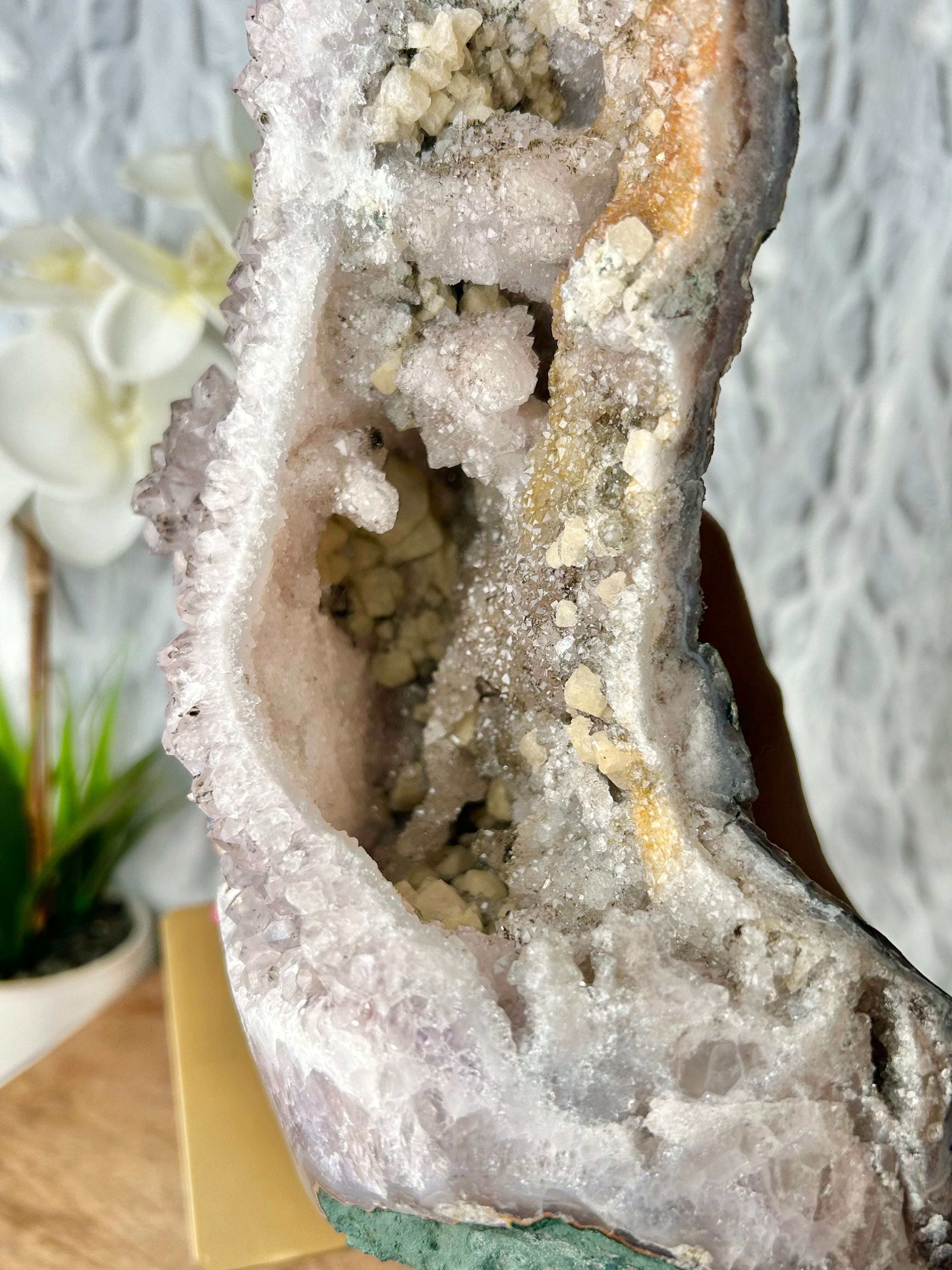 Amethyst Pocket Geode on stand