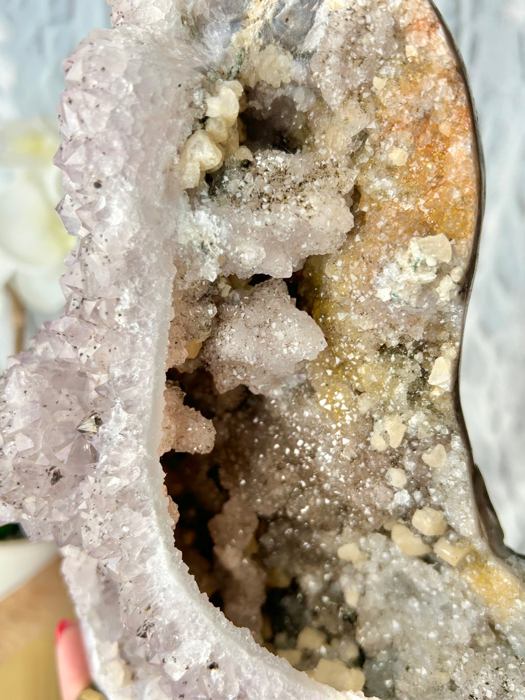 Amethyst Pocket Geode on stand