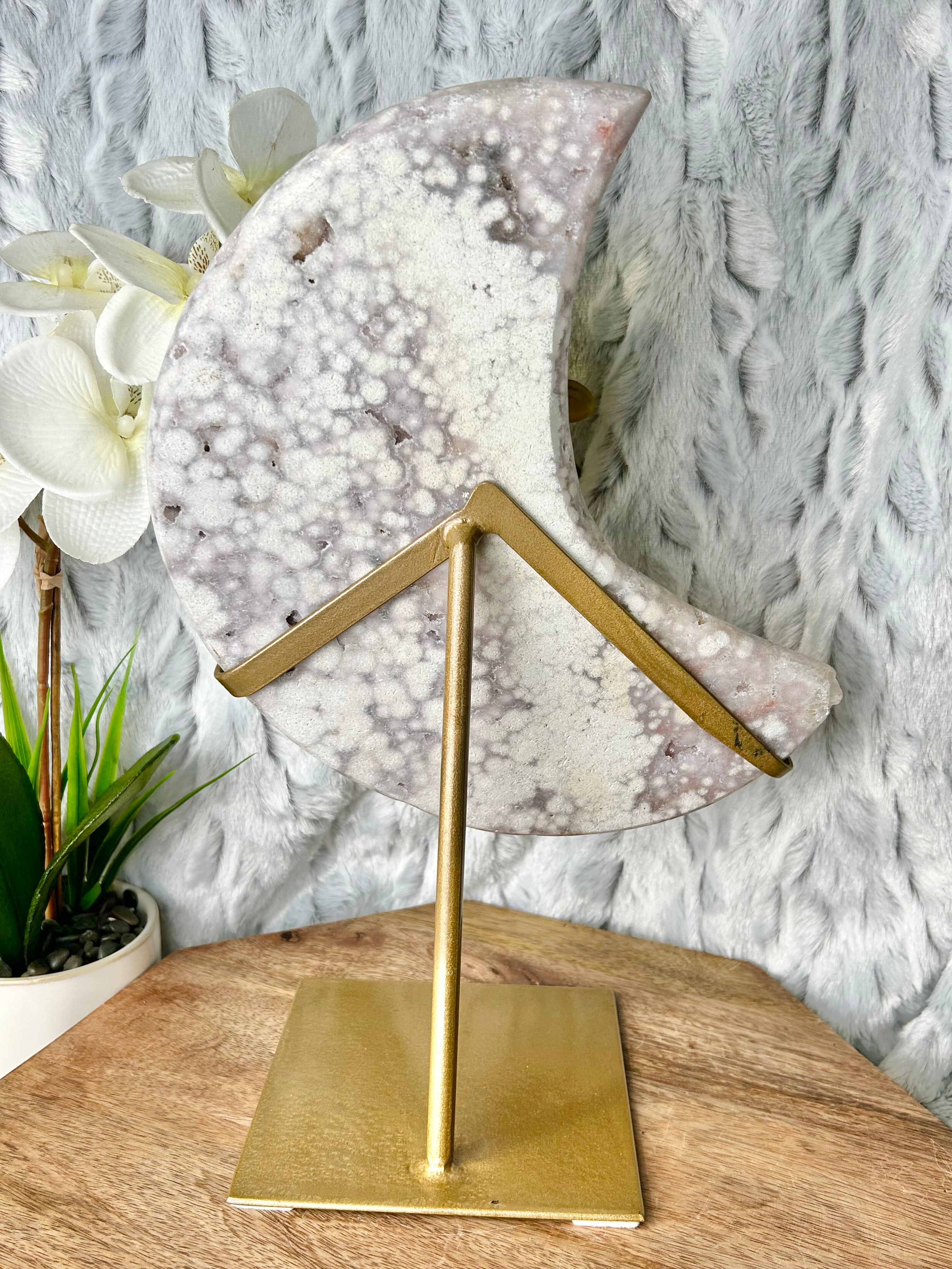 Large Pink Amethyst Moon