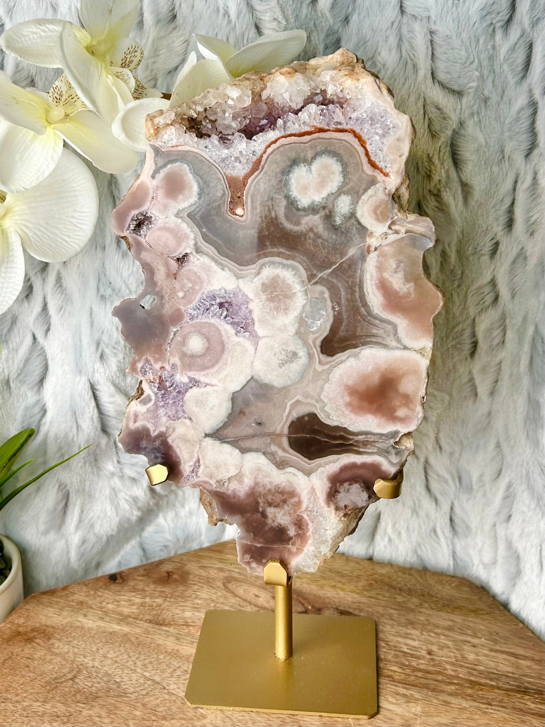 Pink Amethyst/Flower Agate Slab