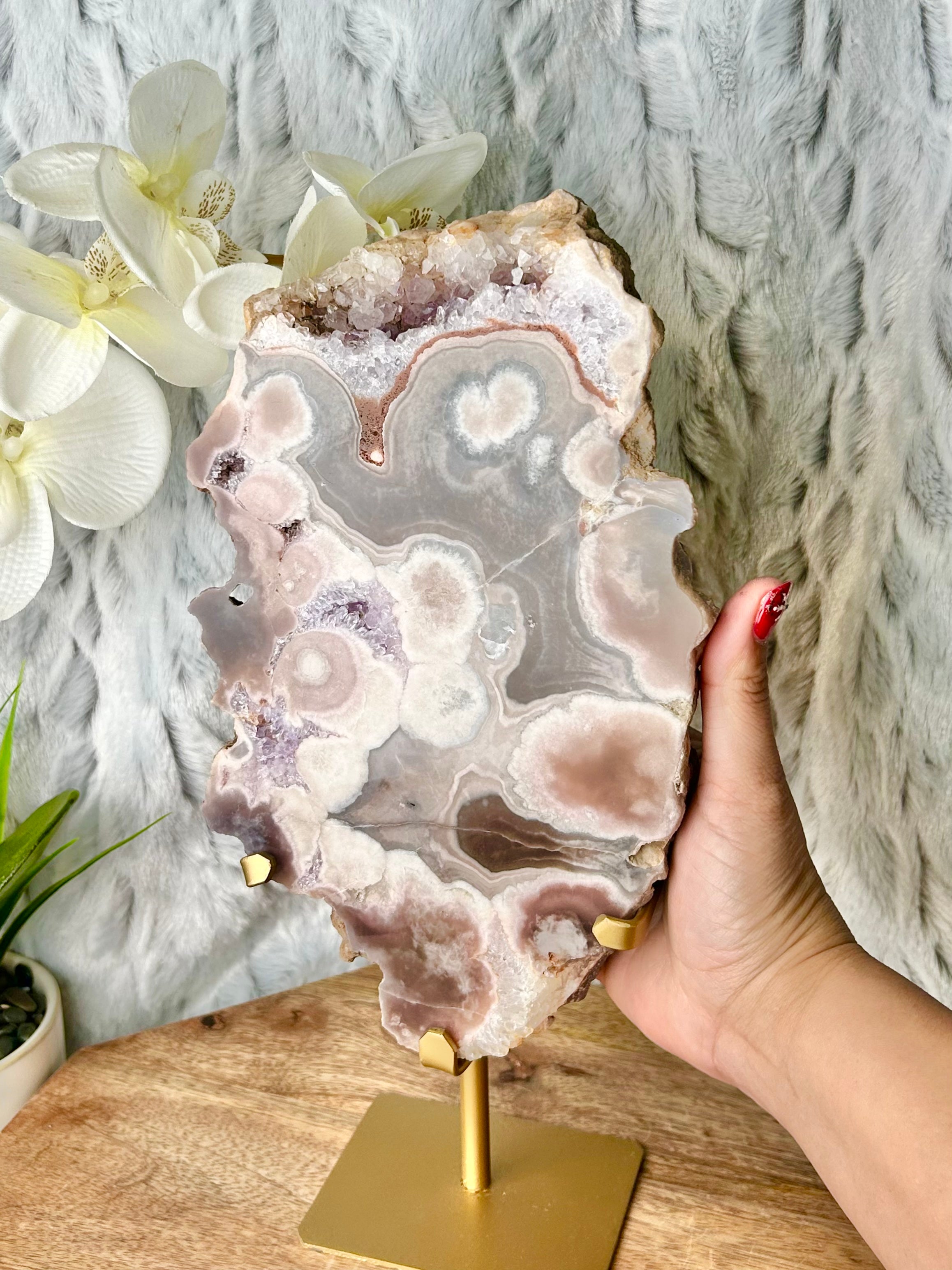 Pink Amethyst/Flower Agate Slab