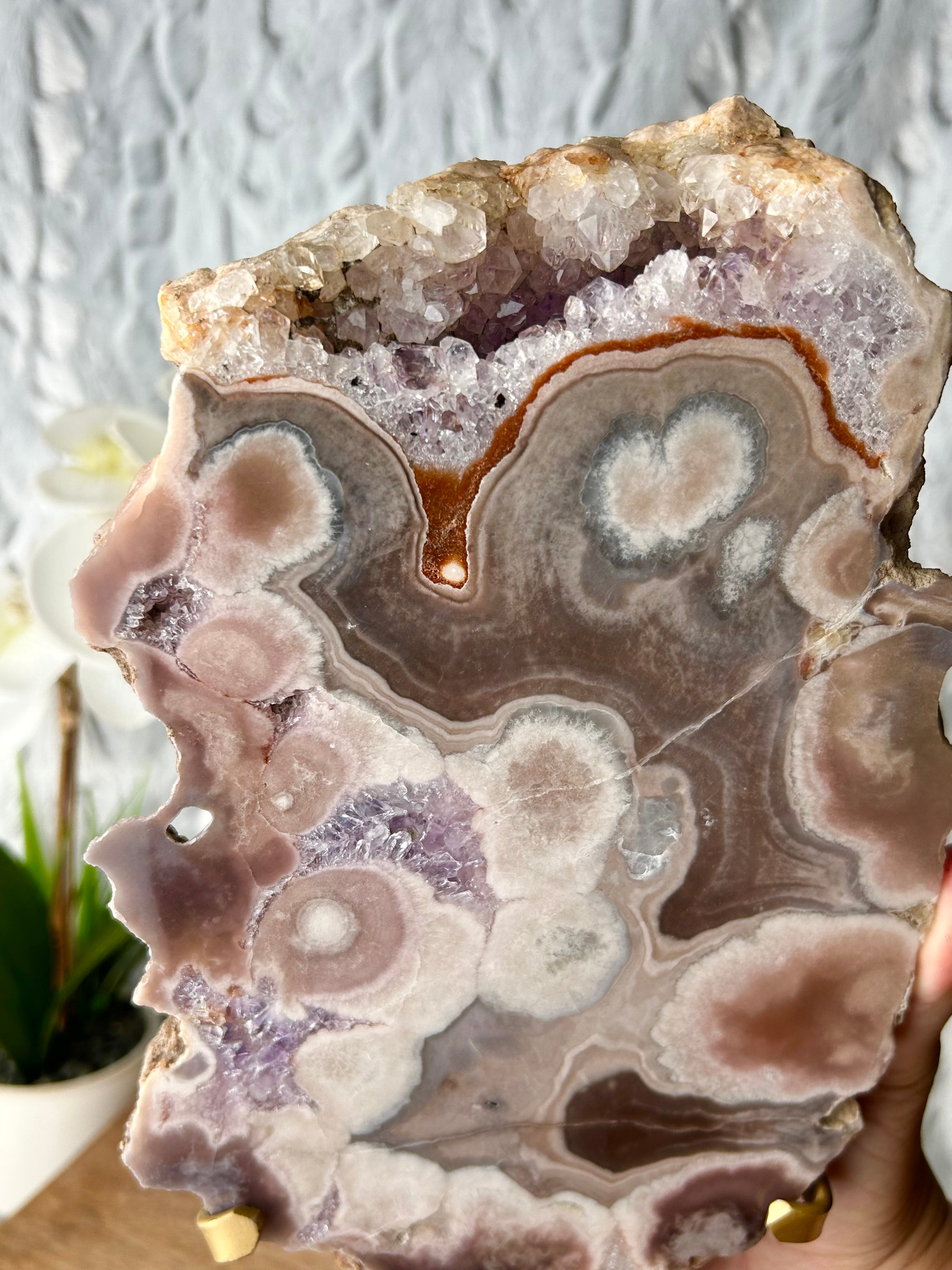 Pink Amethyst/Flower Agate Slab