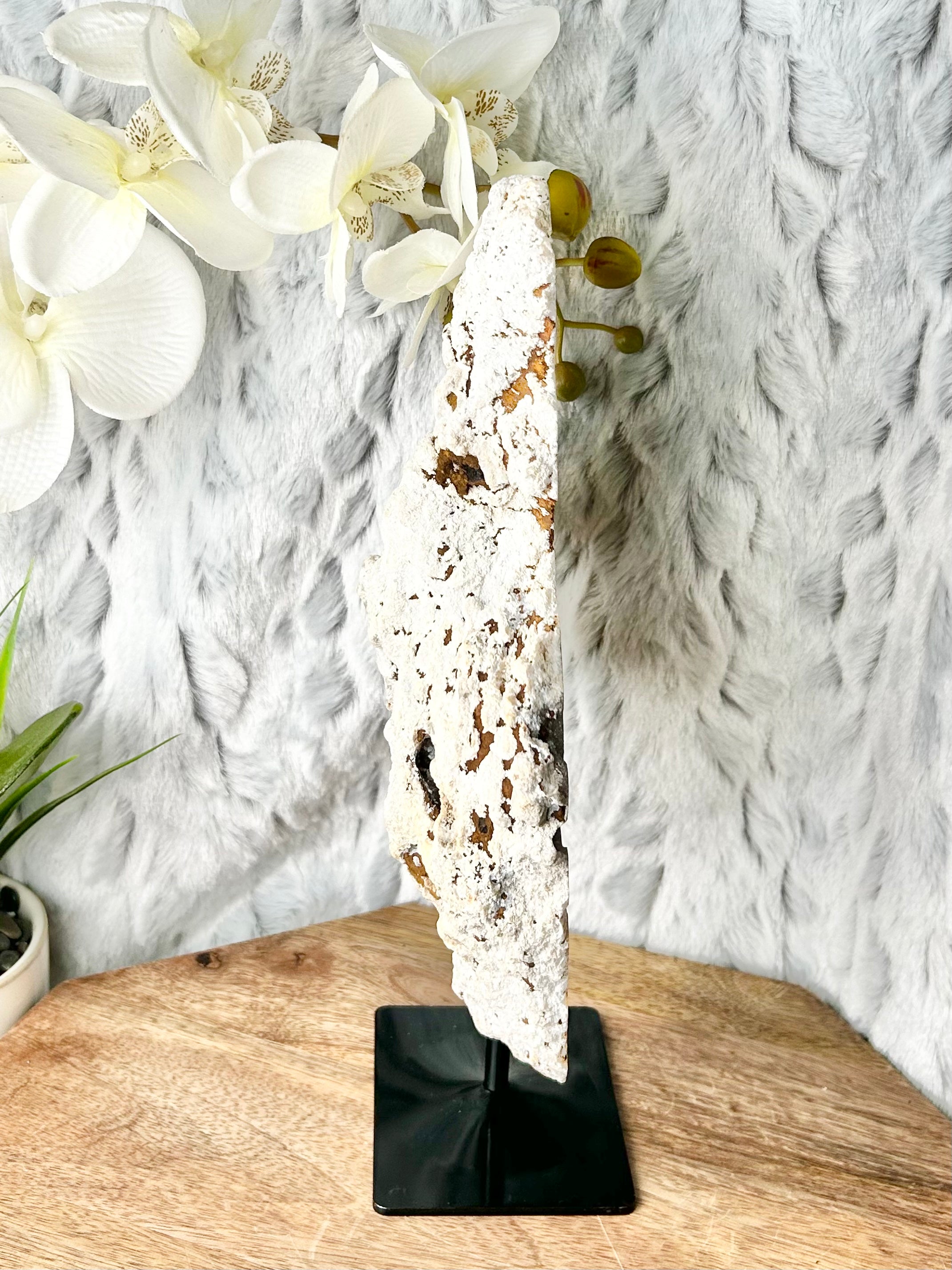 Purple Pink Amethyst Geode on stand