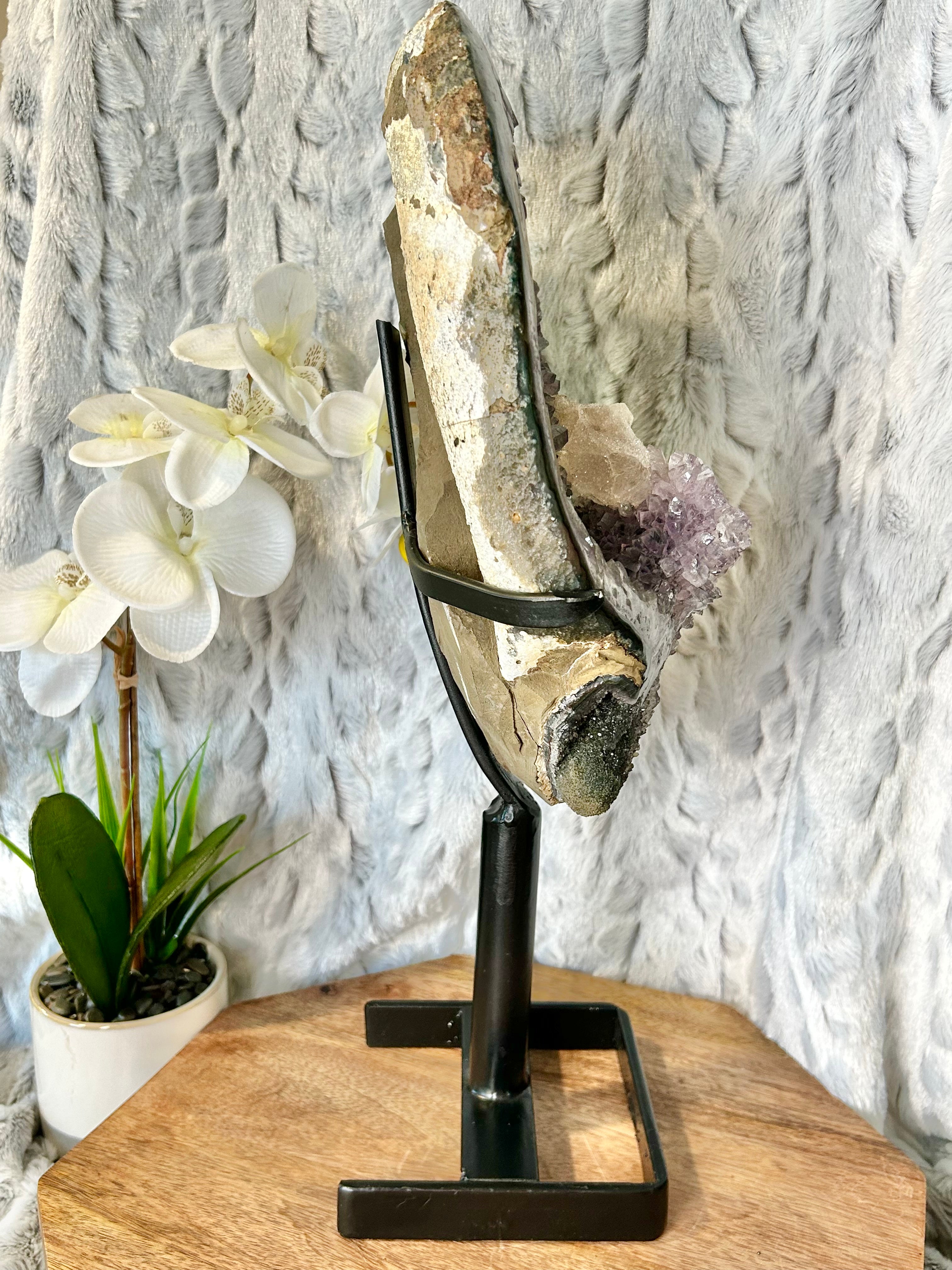 Large Amethyst Geode with Calcite