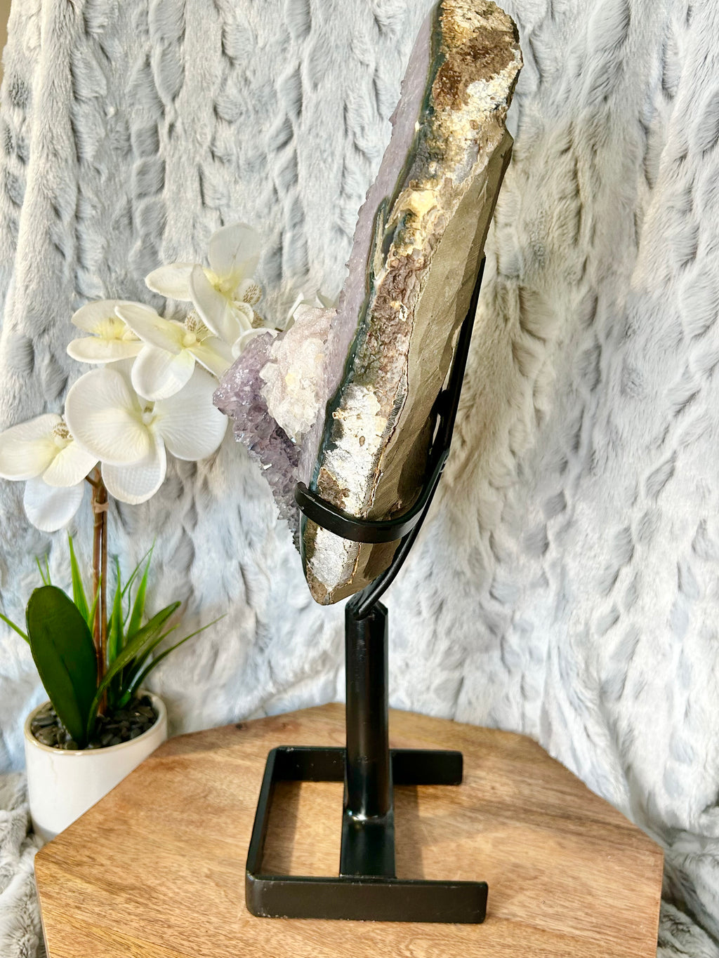 Large Amethyst Geode with Calcite