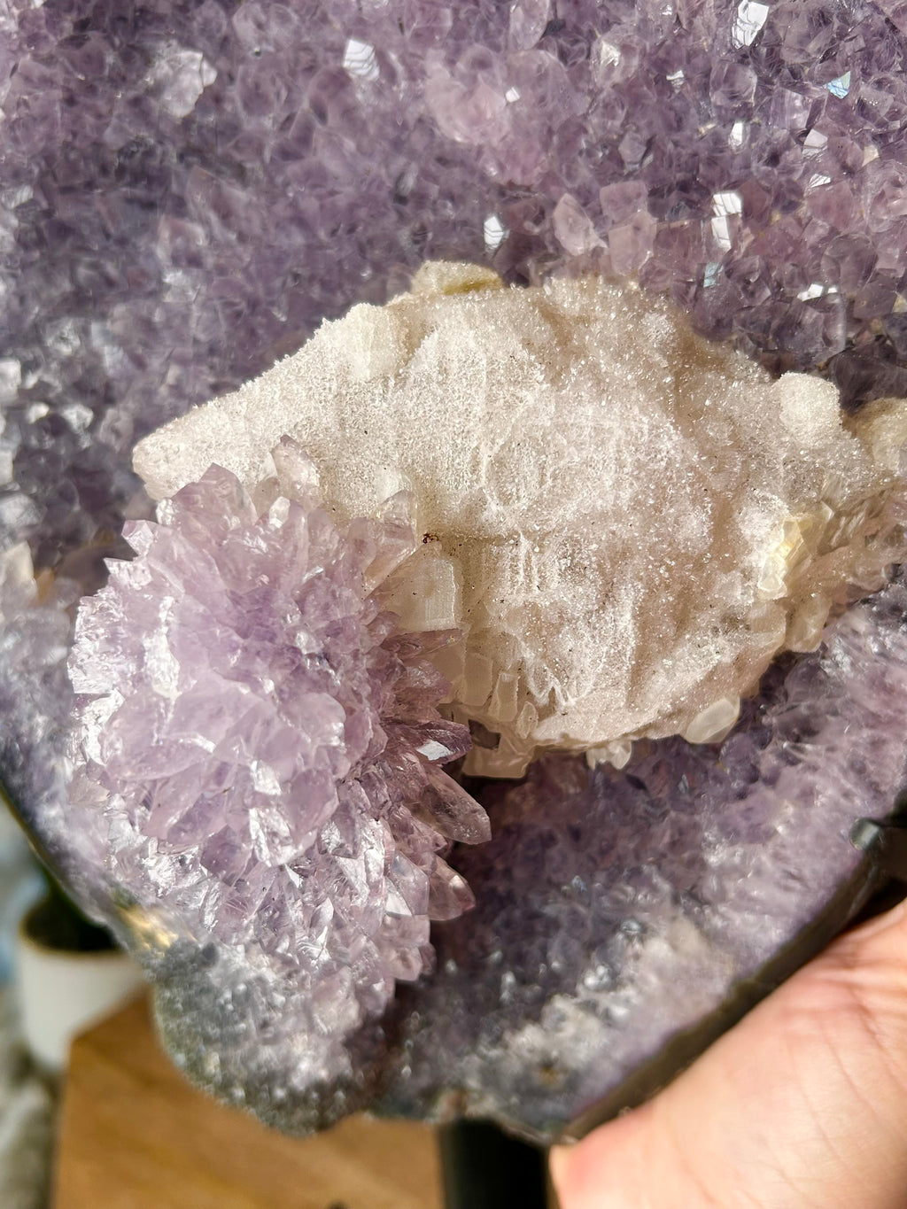 Large Amethyst Geode with Calcite