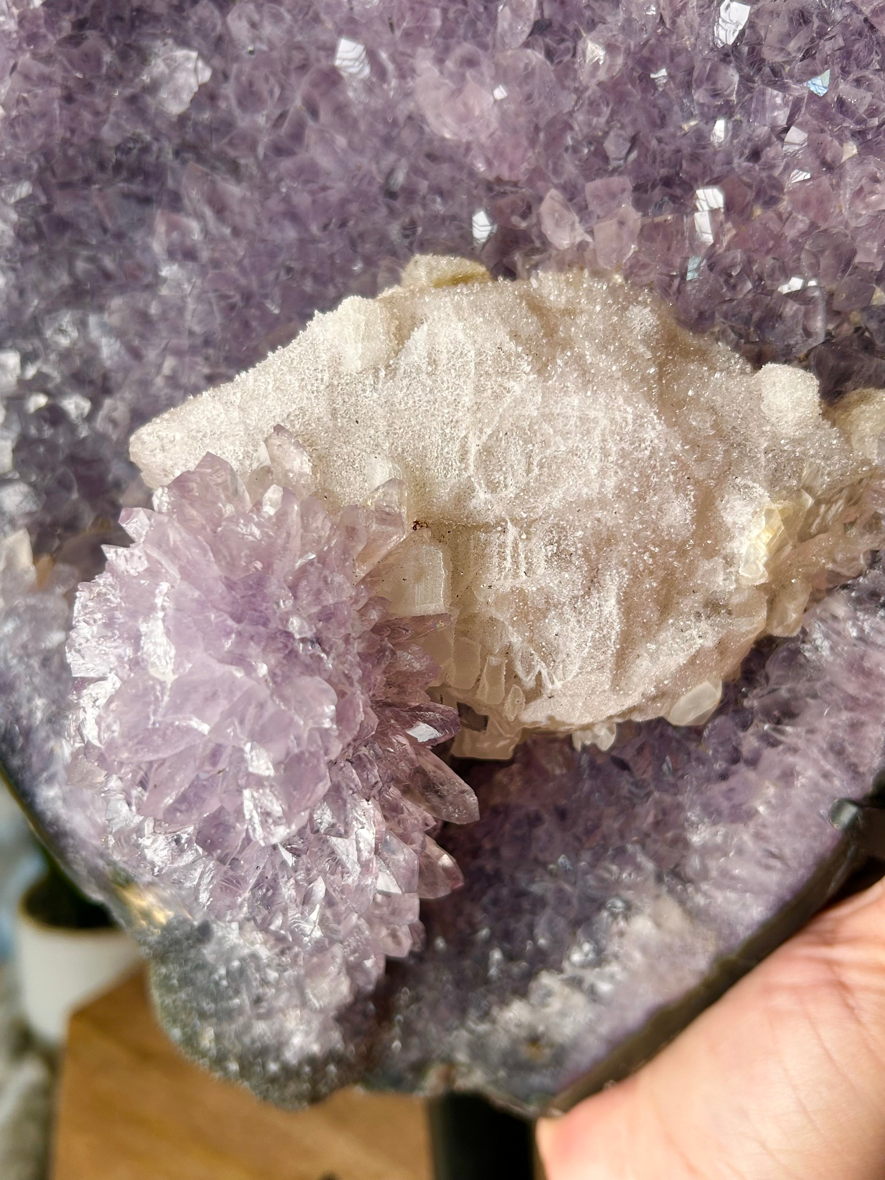 Large Amethyst Geode with Calcite