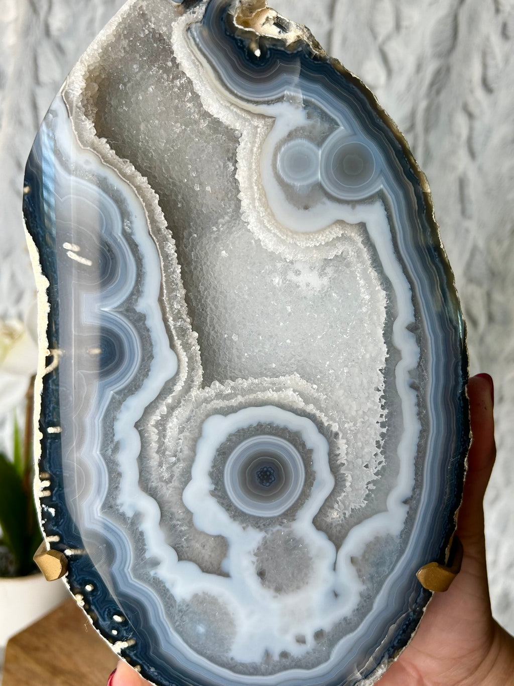 Large Blue Banded Geode