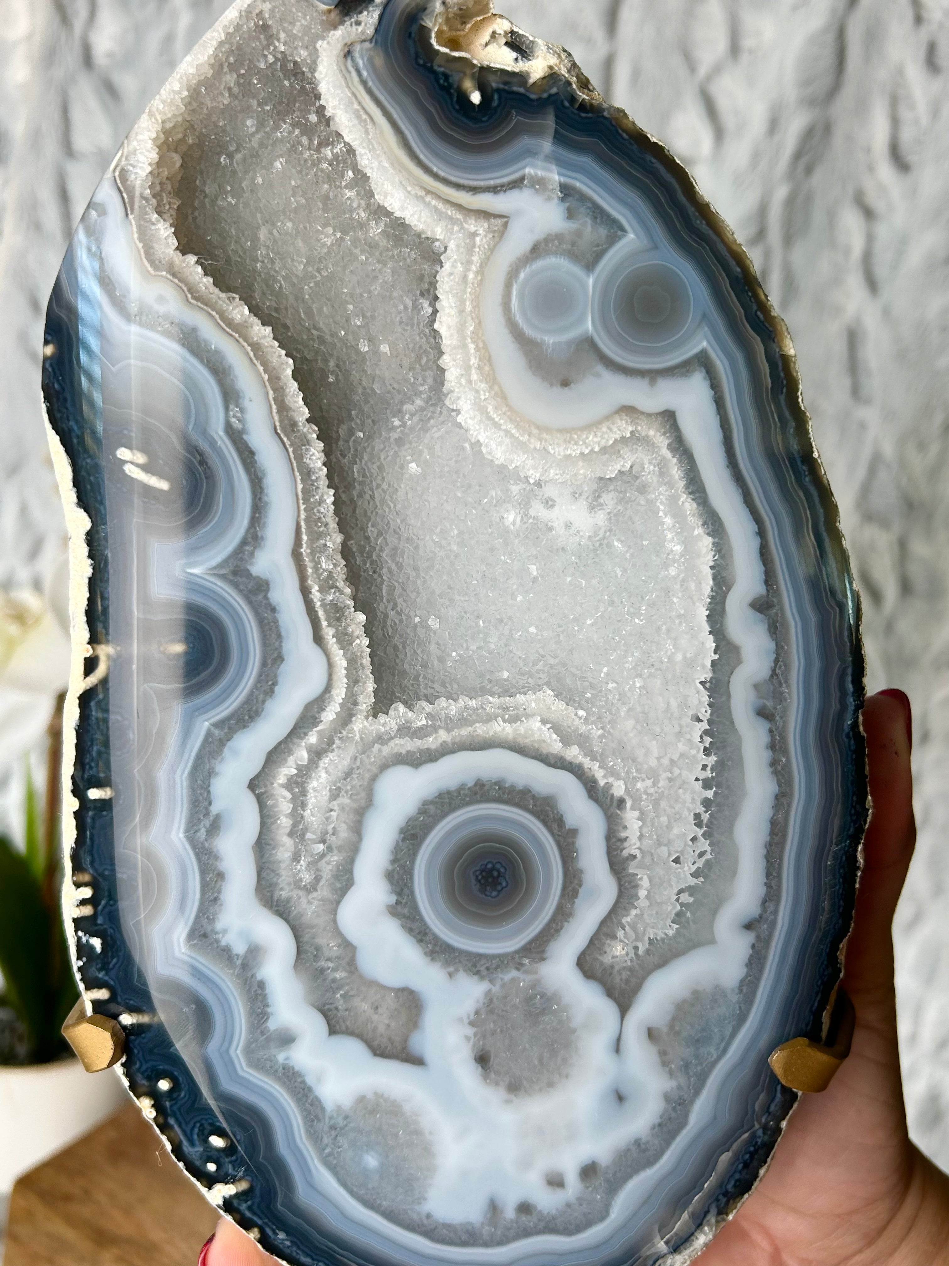 Large Blue Banded Geode