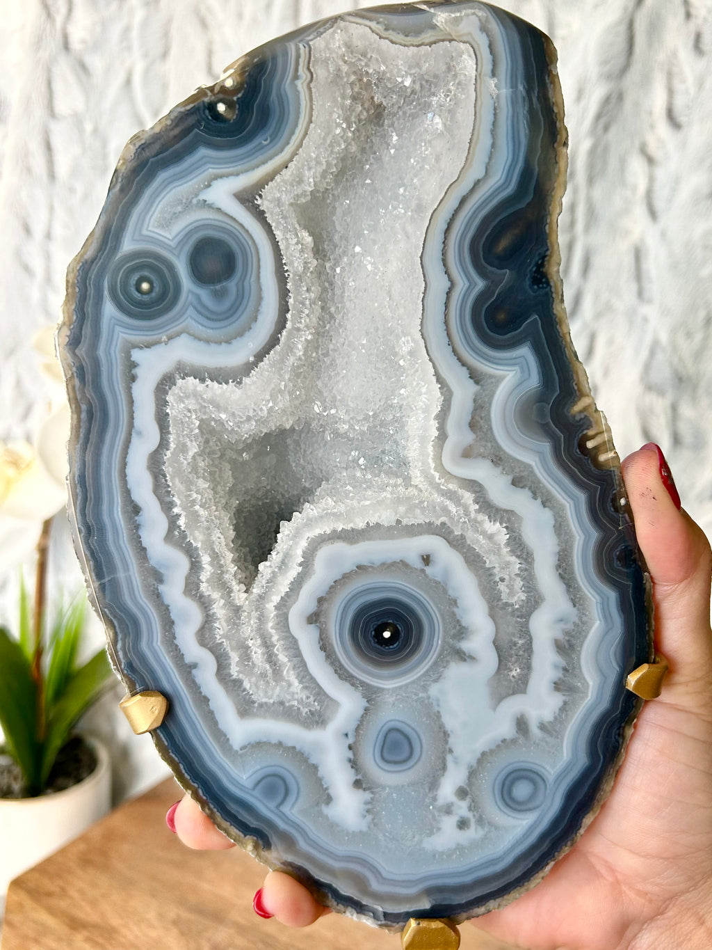 Large Blue Banded Geode