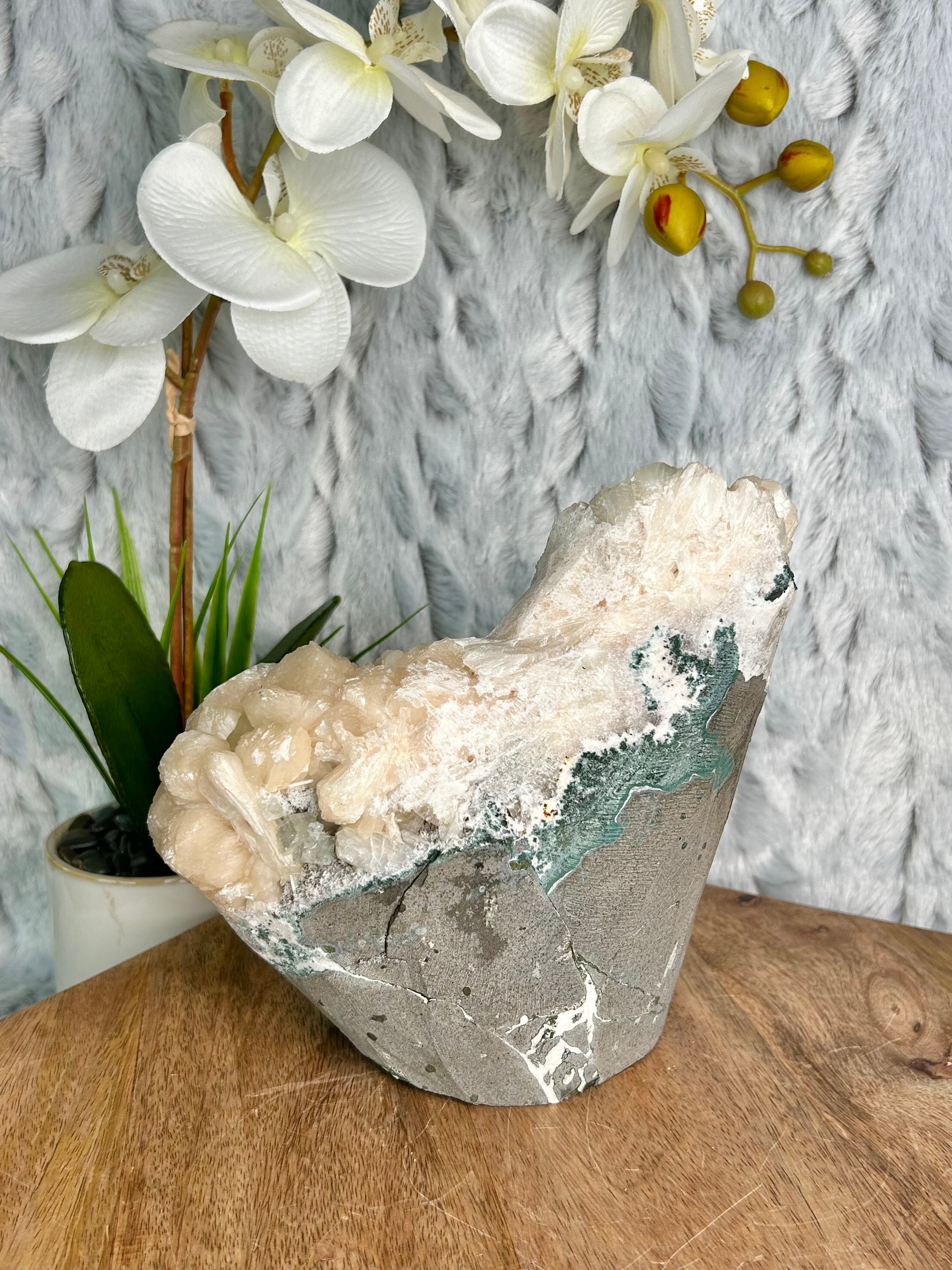 Green Apophyllite and Stilbite