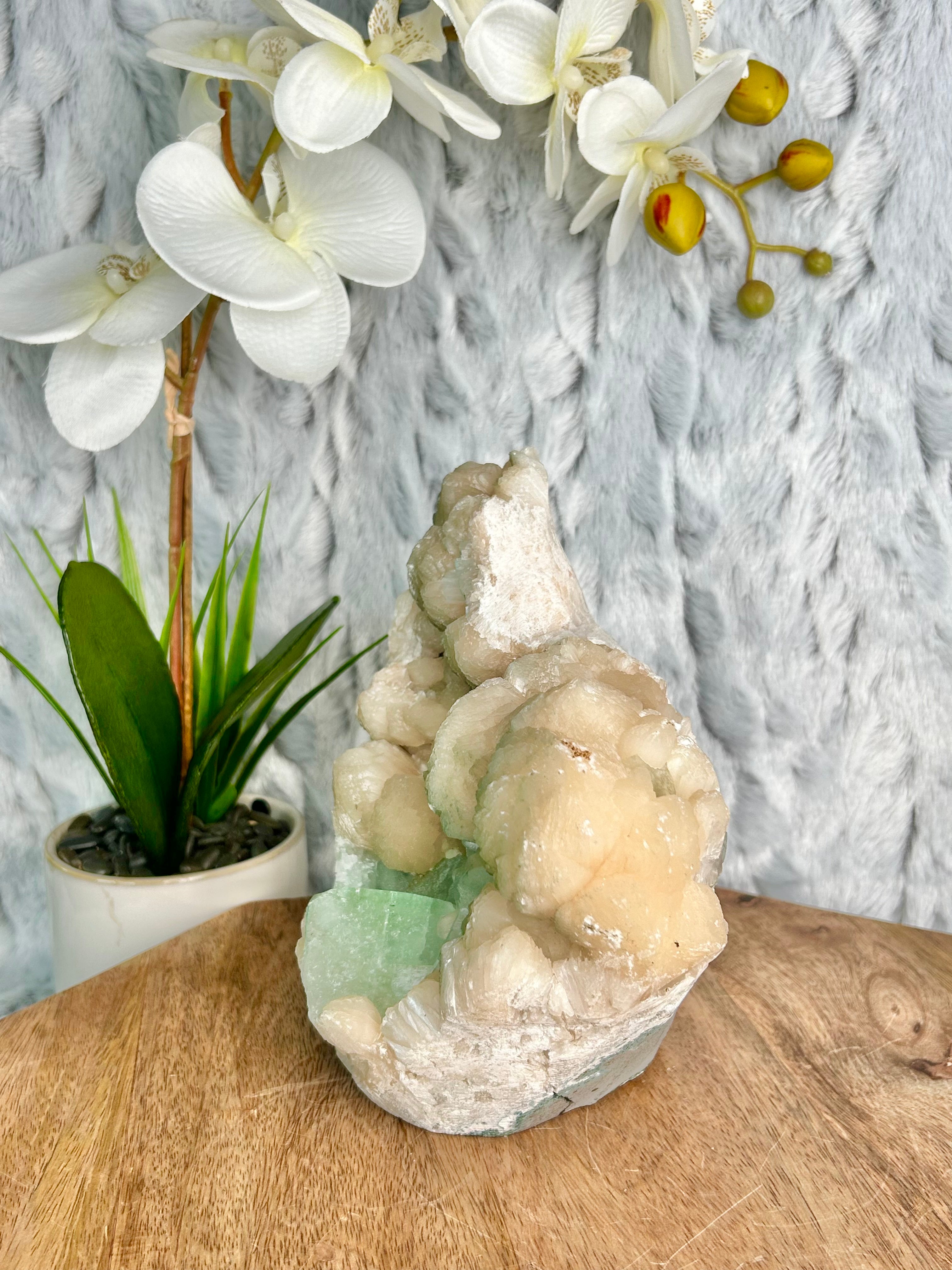 Green Apophyllite and Stilbite