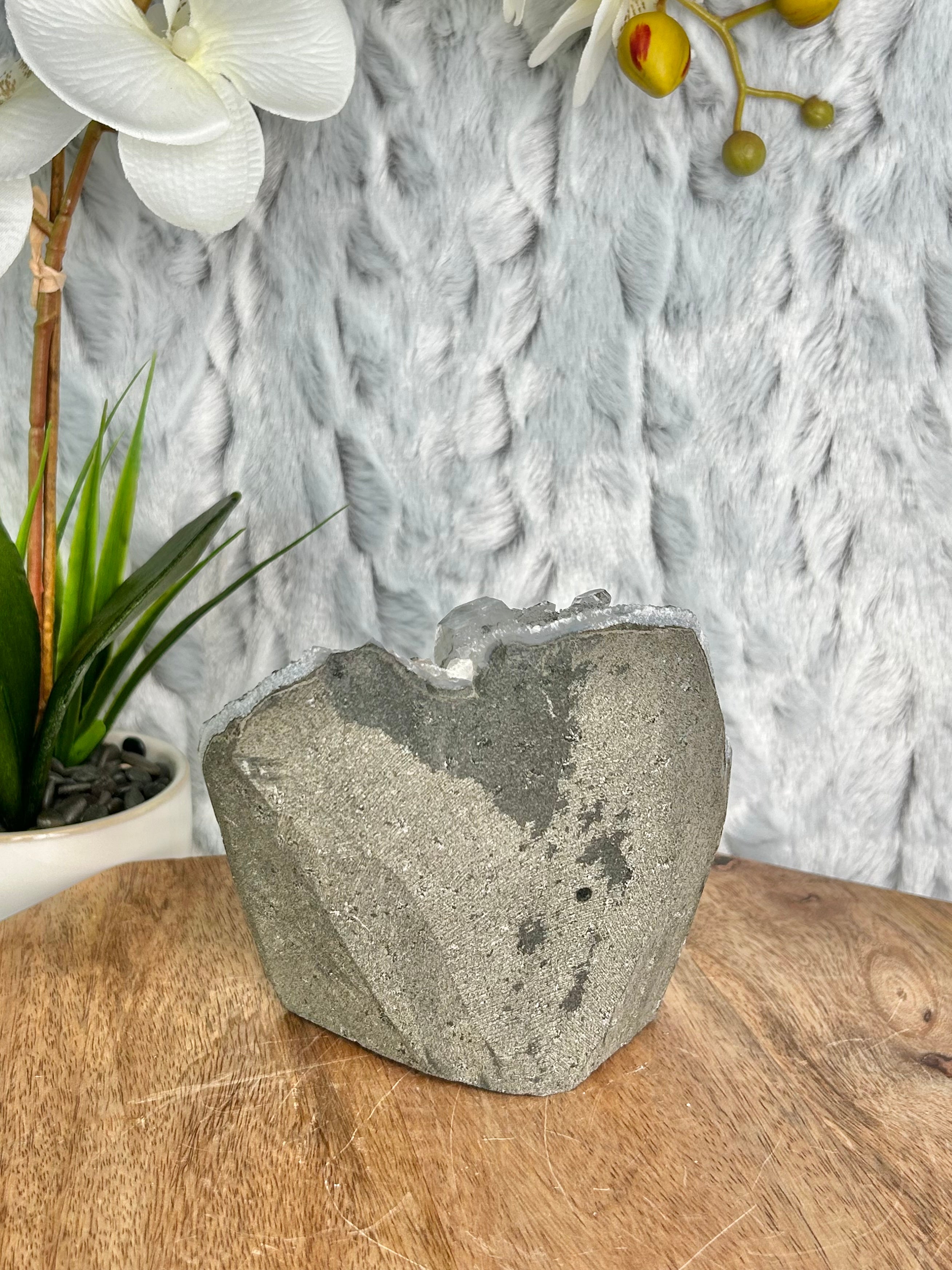 Blue Chalcedony with Apophyllite